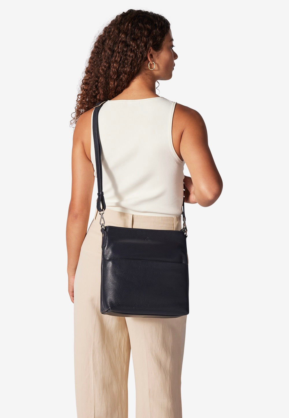 Adax Cormorano Andrea Navy Crossbody Bag
