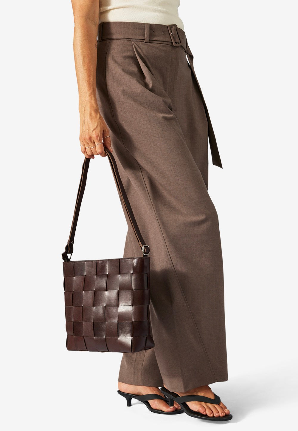 Adax Limona Marthe Dark Brown Hobo Bag