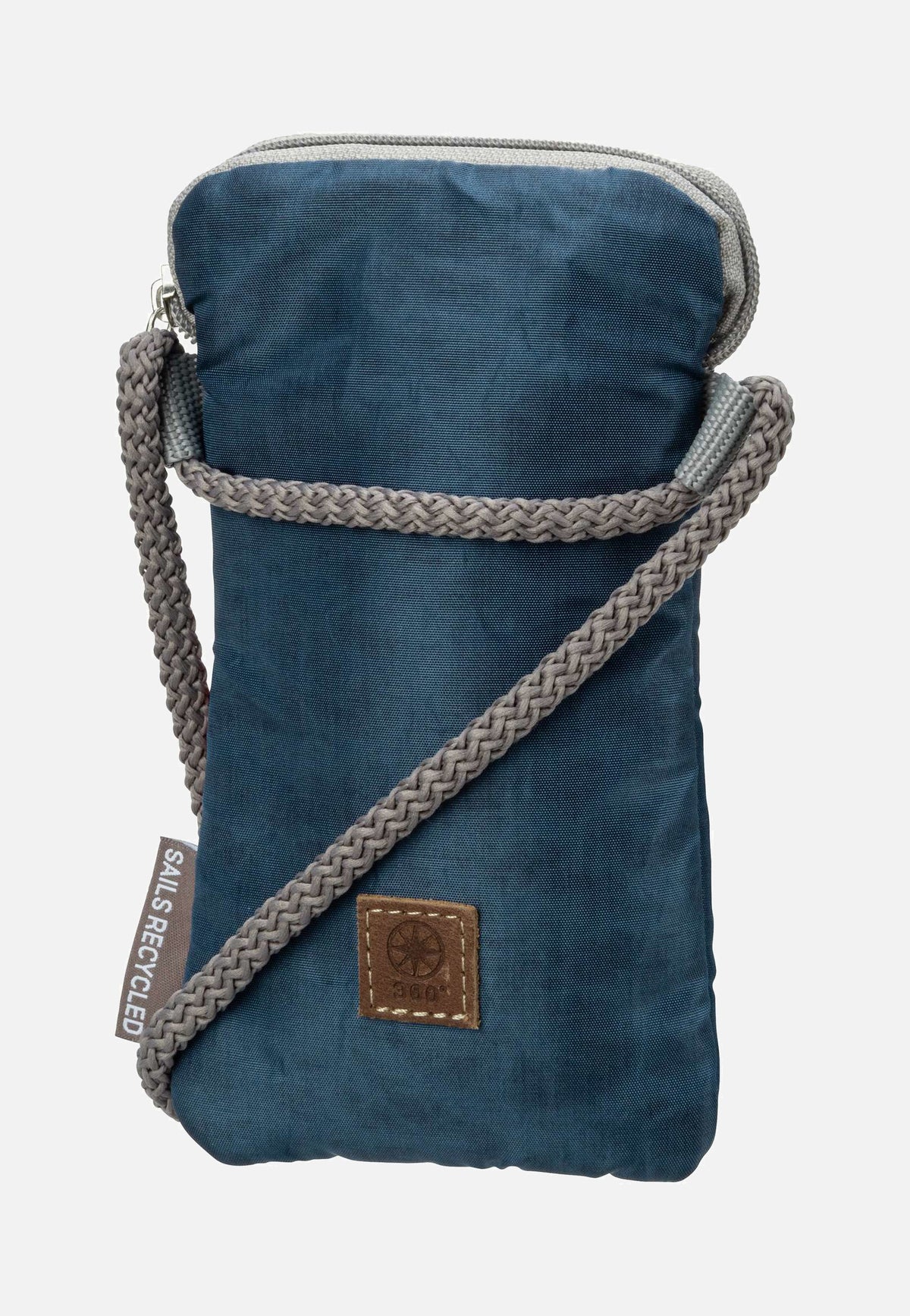 360Grad Nautik Lütt Weiß/Blau mit roter Zahl Handytasche