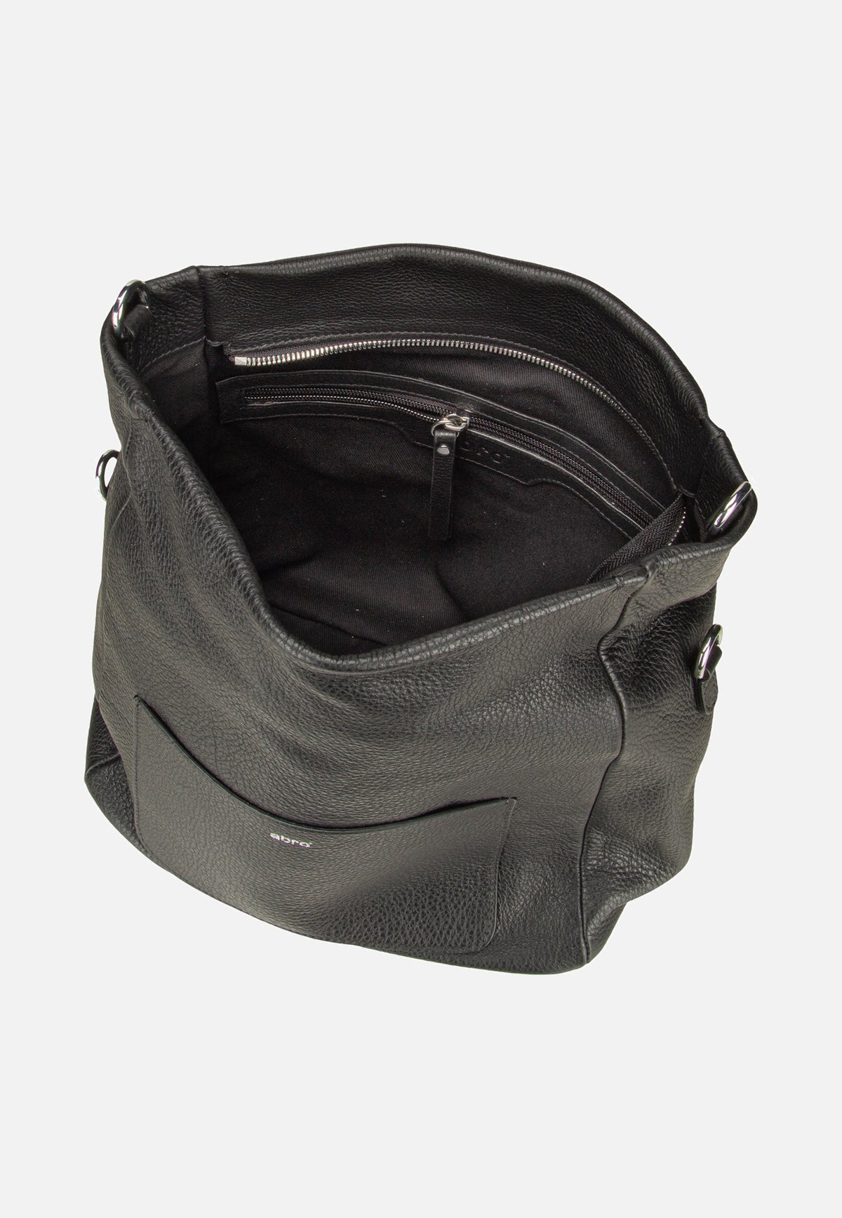 abro Raquel Small Black/Nickel Hobo Bag