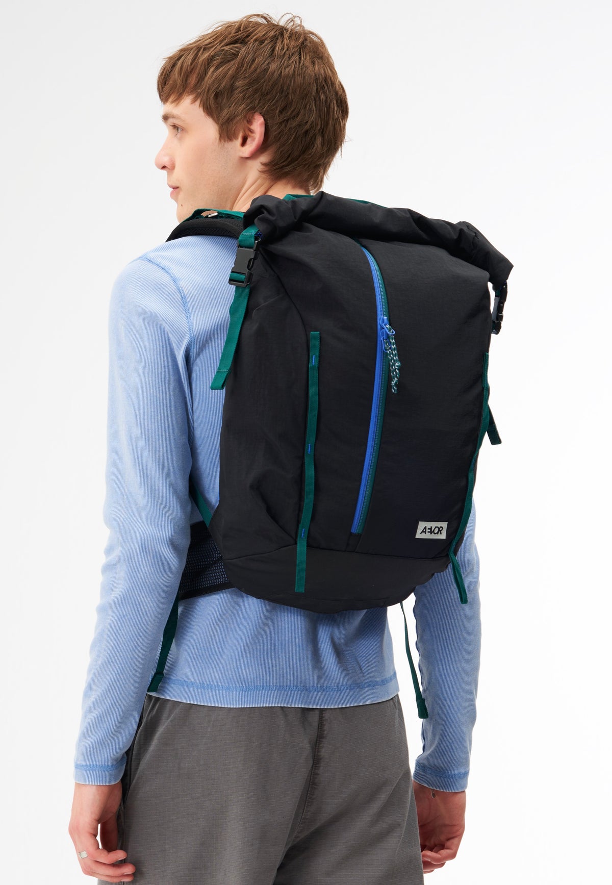 AEVOR Active Pack Dual Dip Aqua Drift Rolltop Rucksack