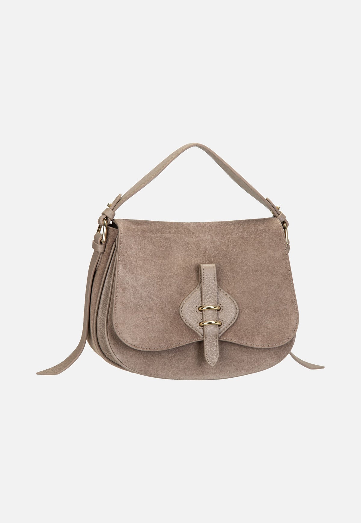 Coccinelle Mavery Suede Bi 1801 Warm Taupe/Warm Taupe Crossbody Bag