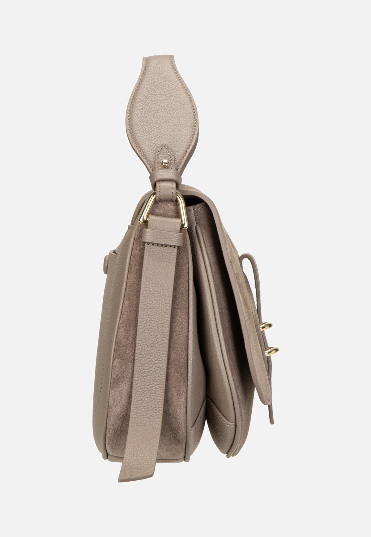 Coccinelle Mavery Suede Bi 1801 Warm Taupe/Warm Taupe Crossbody Bag