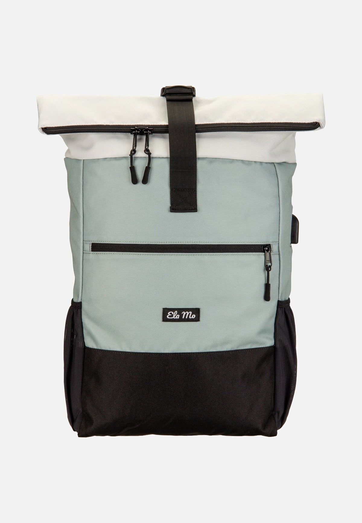 Ela Mo Rolltop Mintgrey Rolltop Rucksack