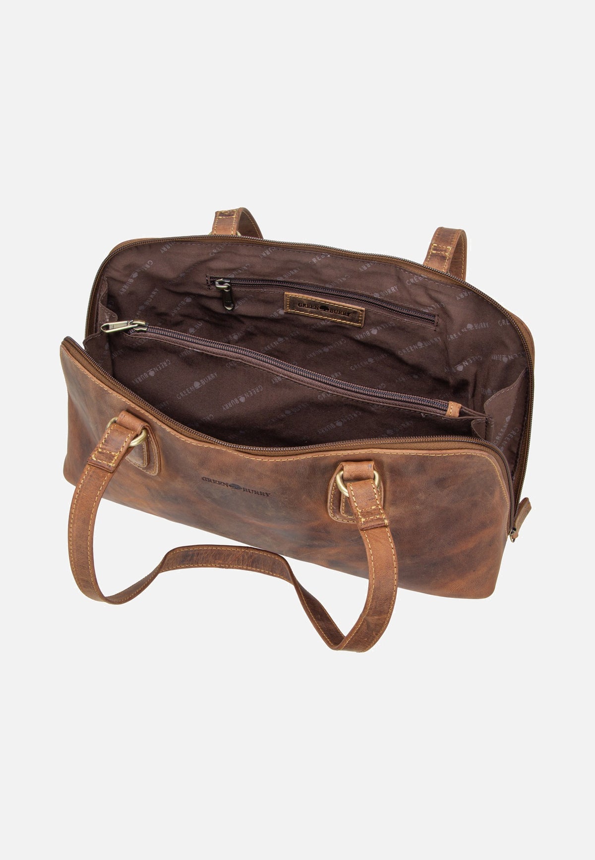Greenburry Vintage Rv-Shopper Small Sattelbraun Einkaufstasche