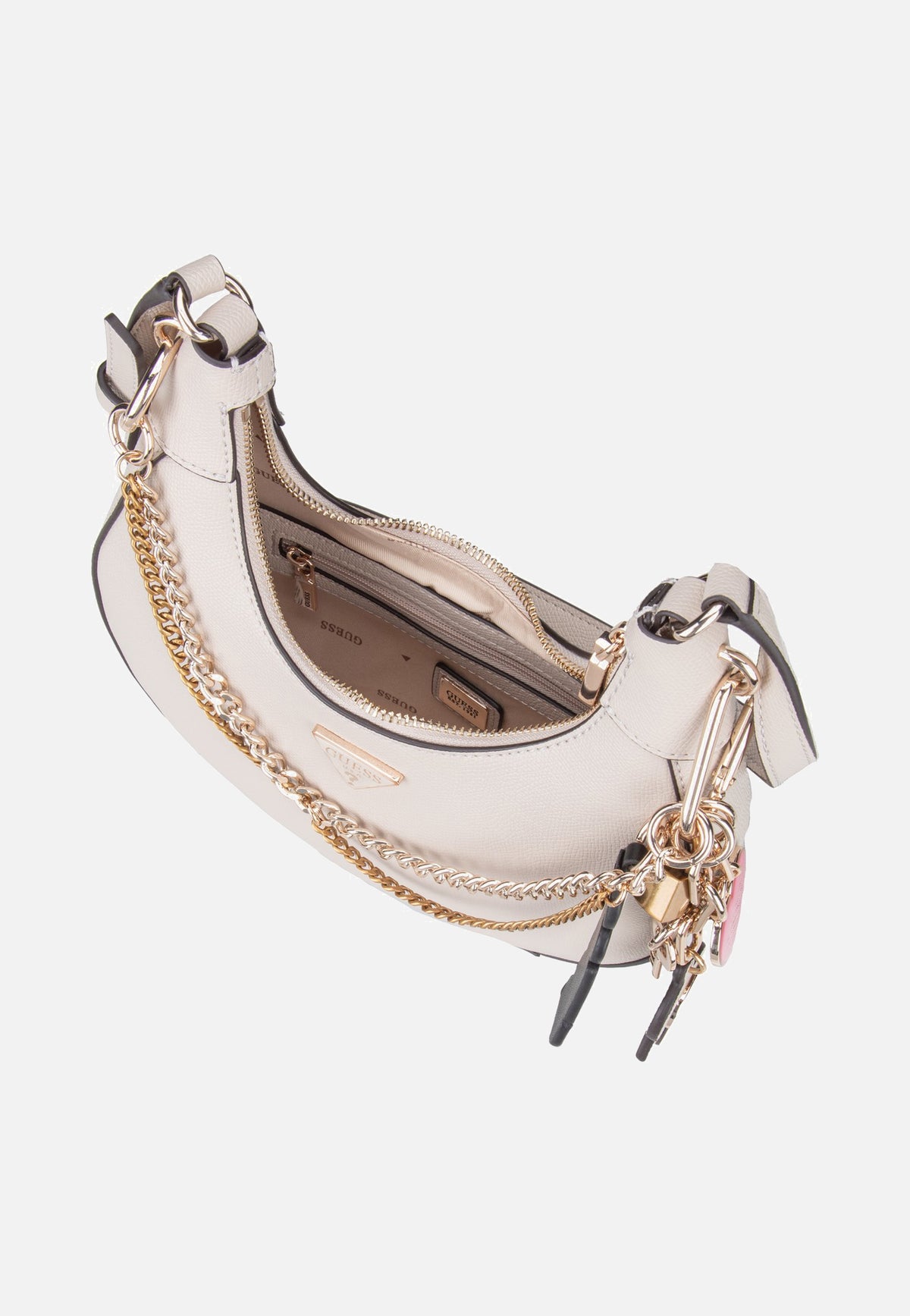 Guess Davina Shoulder Light Taupe Schultertasche