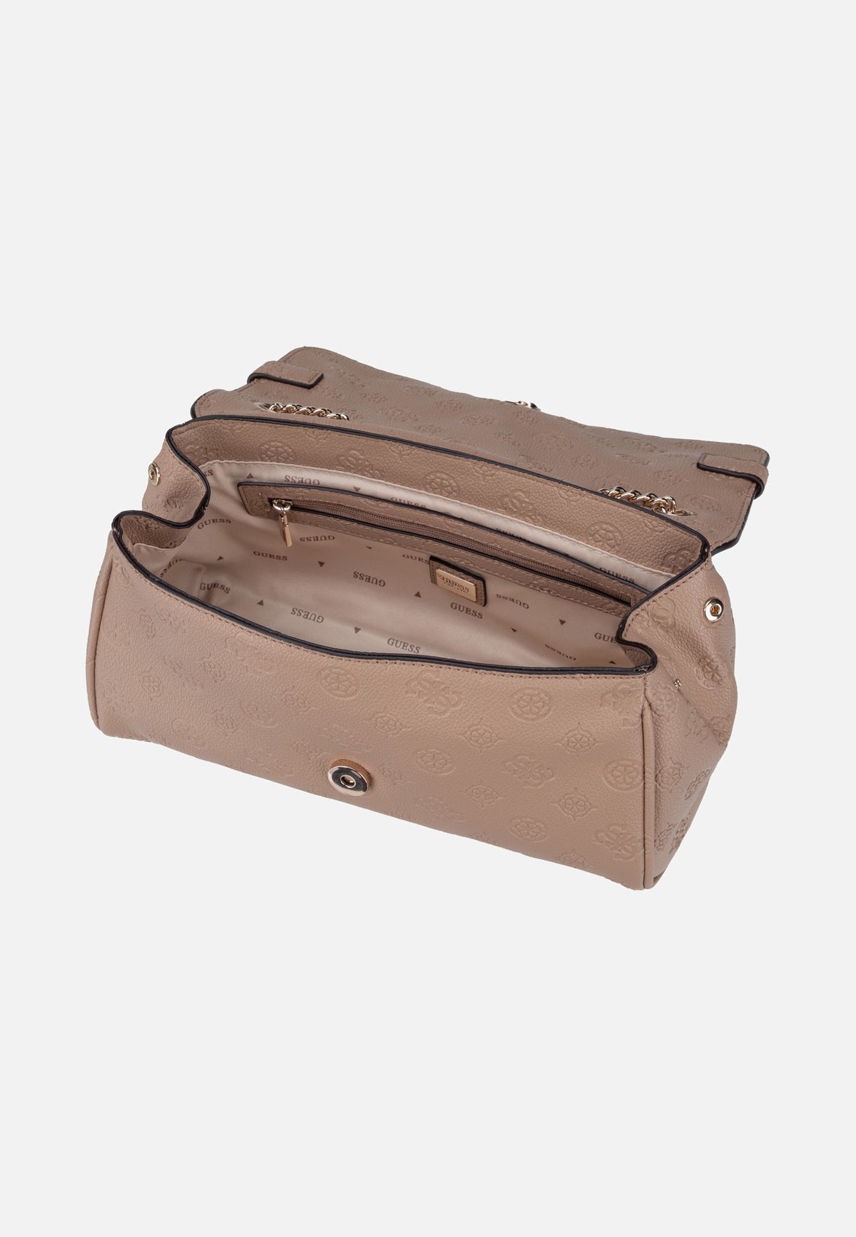 Guess Ella Logo Convertible Flap 46210 Beige Logo Abendtasche