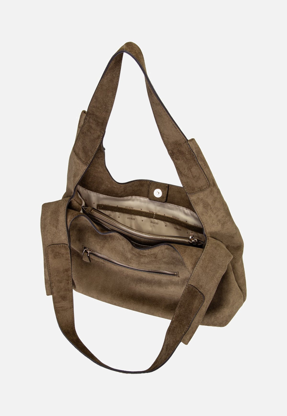 Guess Sunset Suede 14020 Olive Hobo Bag