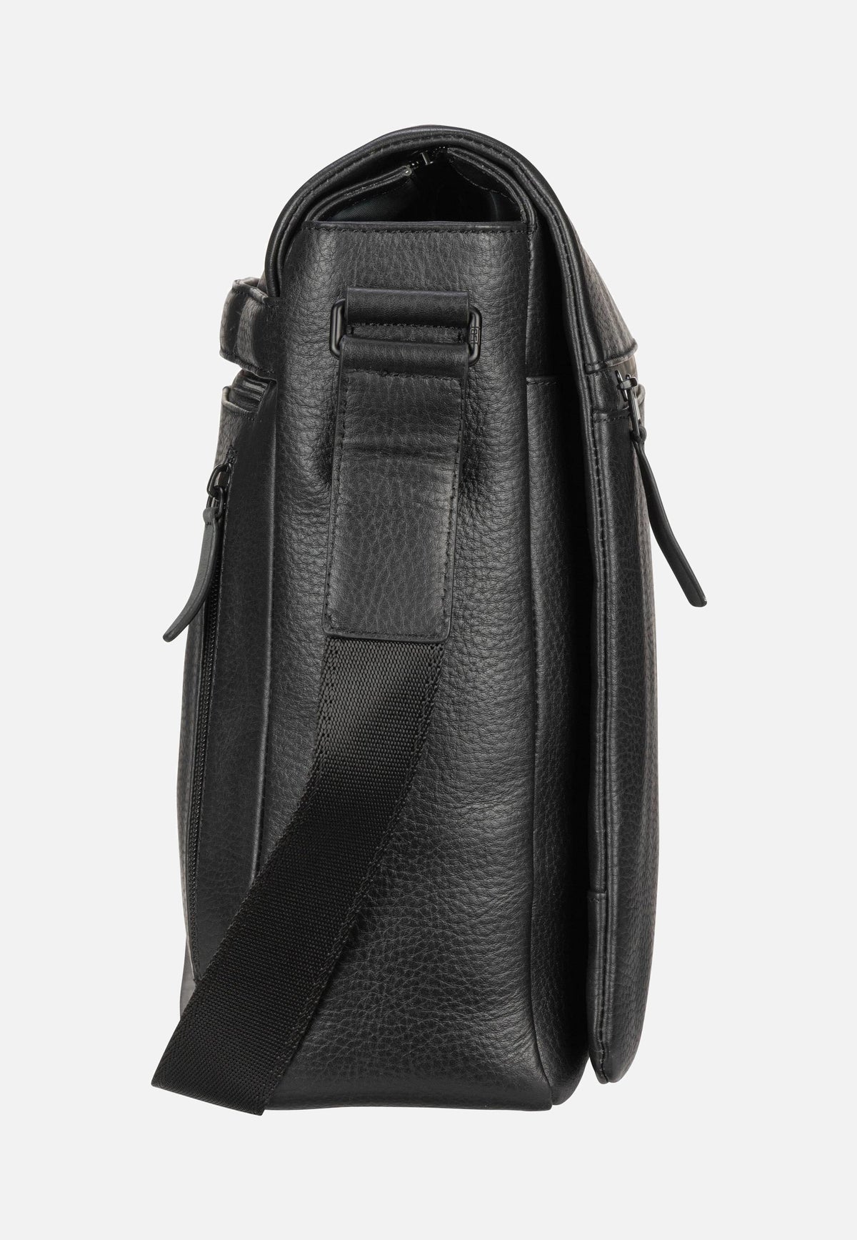 Jost Stockholm Flap L Black Messenger Bag