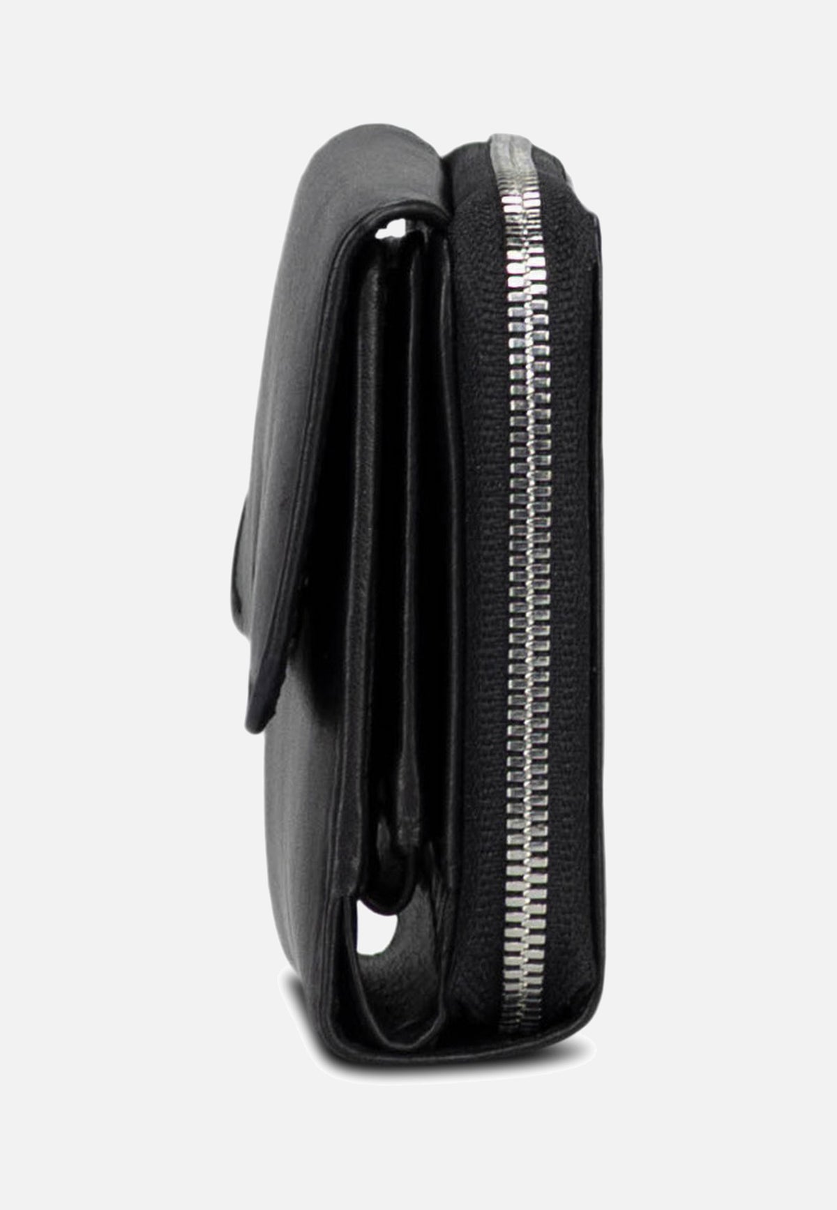 Jost Odense Zip 6332 Medium Black Portemonnaie