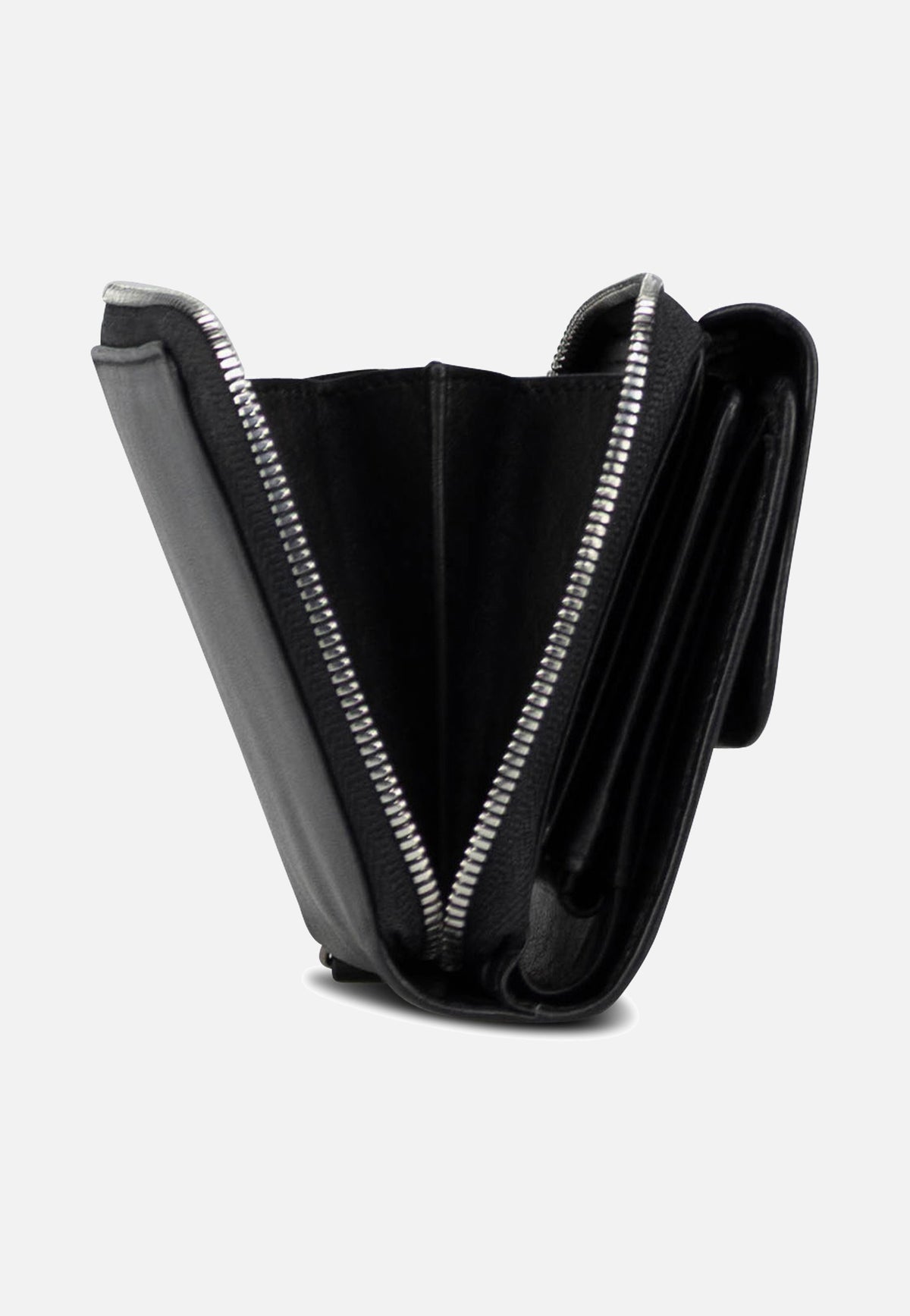 Jost Odense Zip 6332 Medium Black Portemonnaie