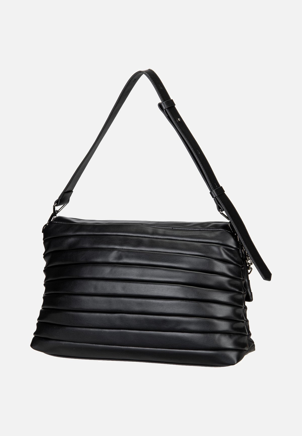 Karl Lagerfeld K/Essential Plie Medium Flap Shb Black-Gunmetal Abendtasche