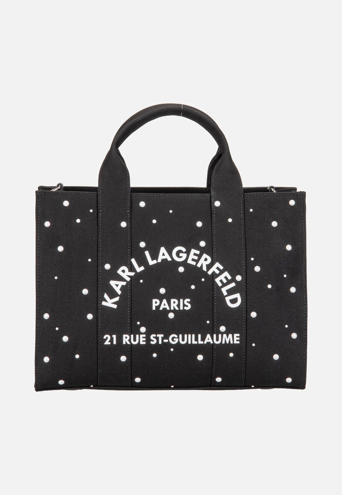 Karl Lagerfeld K/RSG Square Pearls MD Tote Black Tote Bag