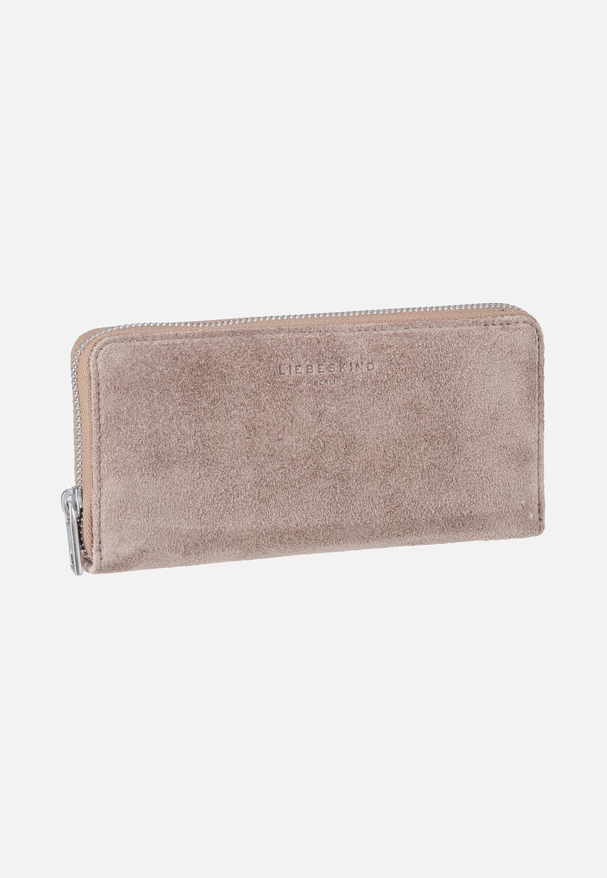Liebeskind Berlin Ines L Suede Neutral Grey Portemonnaie