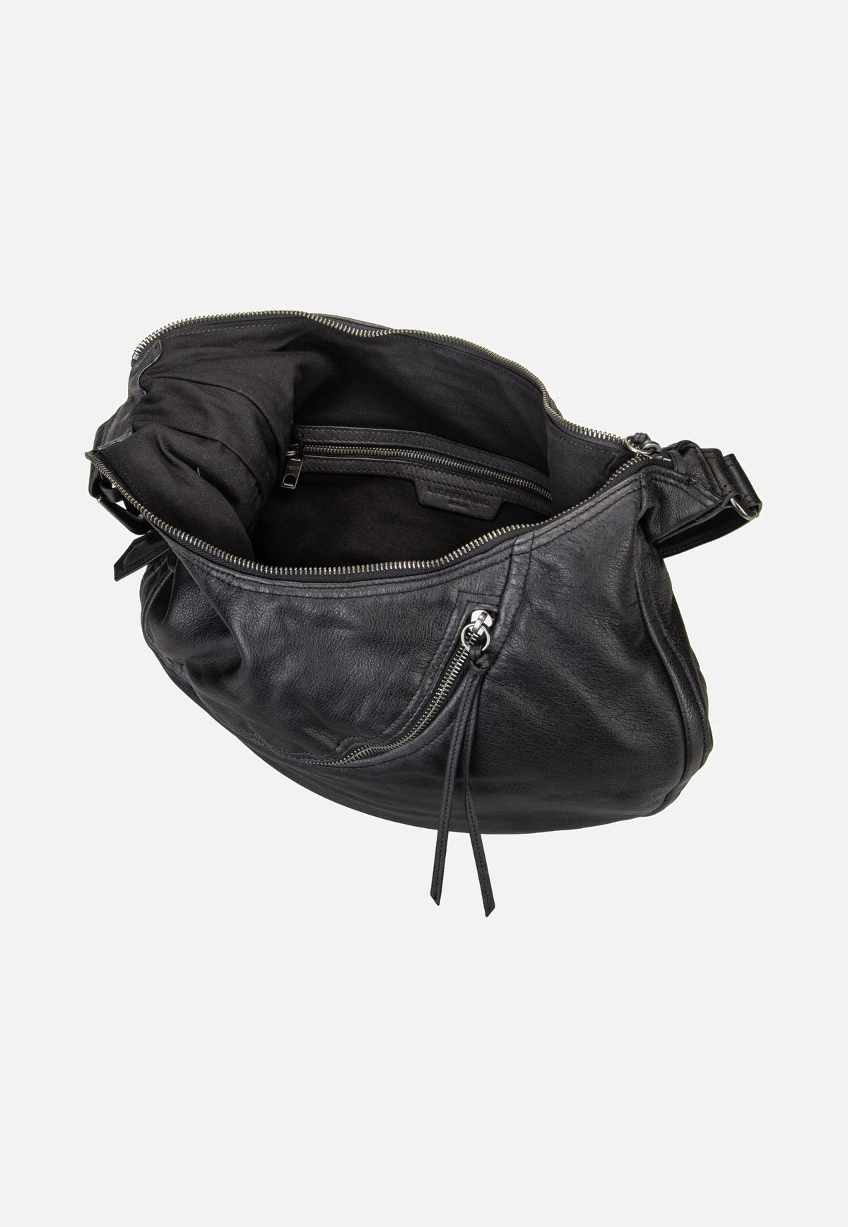 Liebeskind Berlin Luna Hobo M 3D Leather Black Hobo Bag