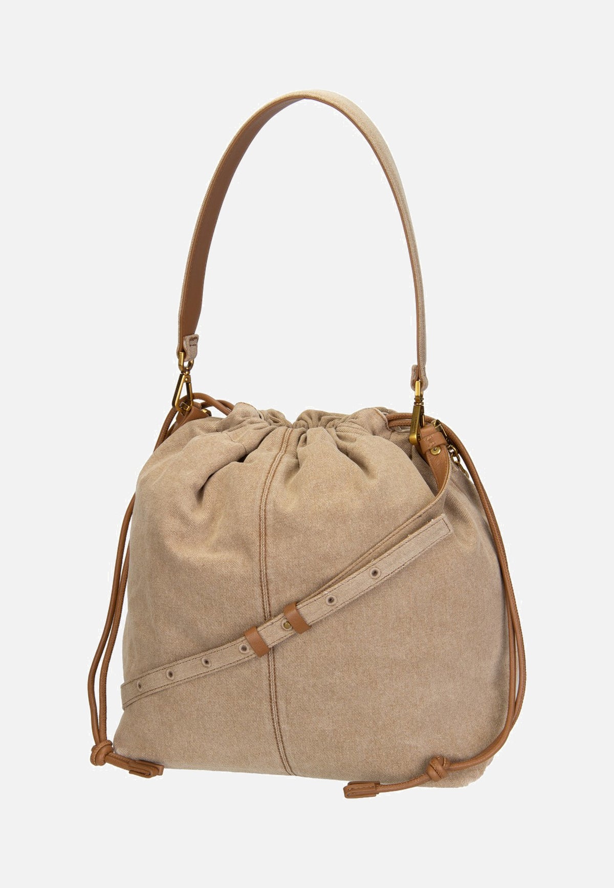Liebeskind Berlin Lya II Hobo M Denim Beige Bucket Bag