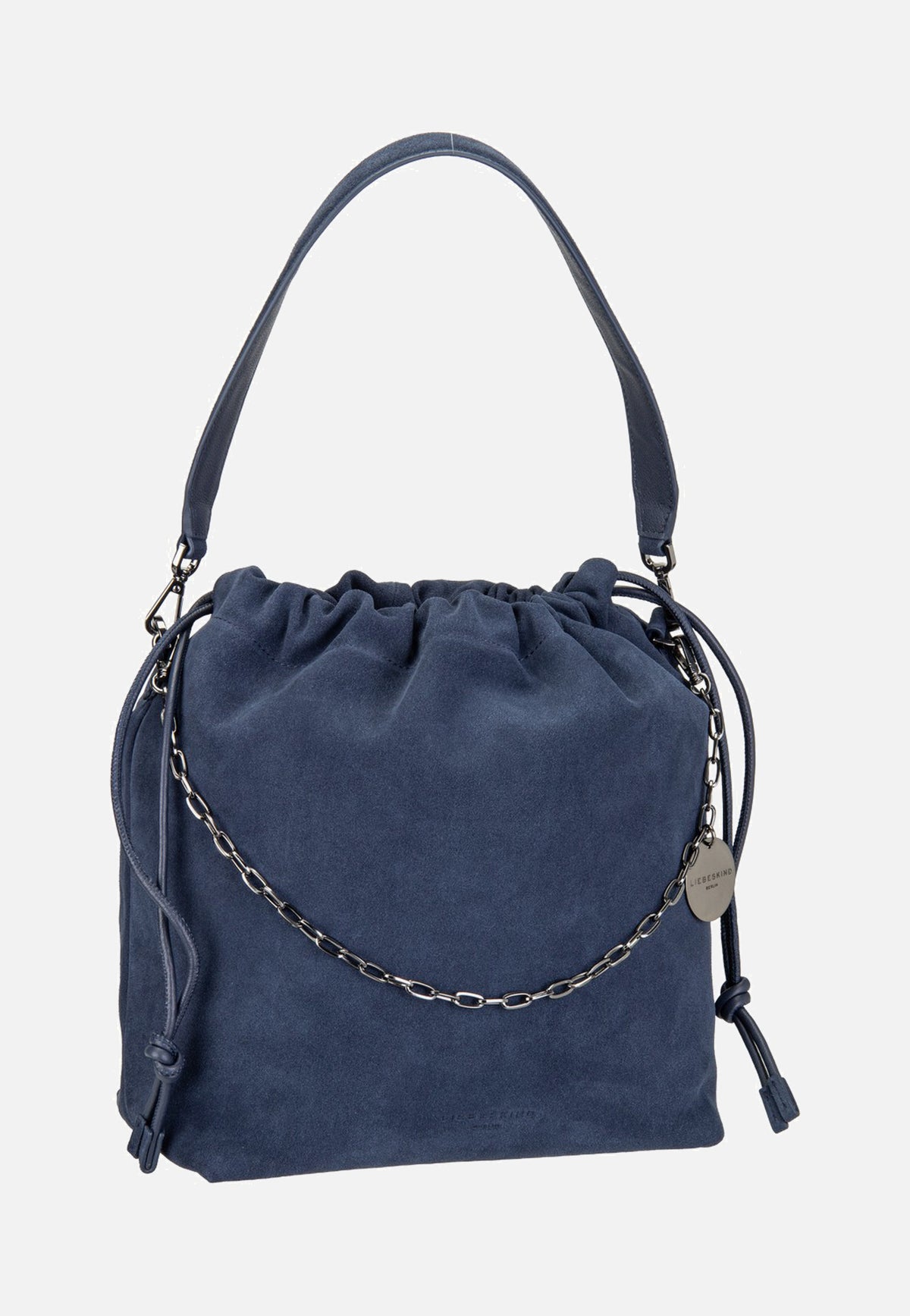 Liebeskind Berlin Lya II Hobo M Hydro Suede Peacoat Bucket Bag