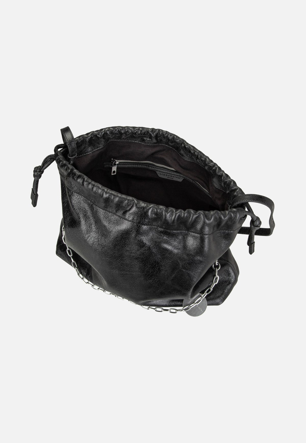 Liebeskind Berlin Lya II Pouch L Lamb Crunch Black Bucket Bag