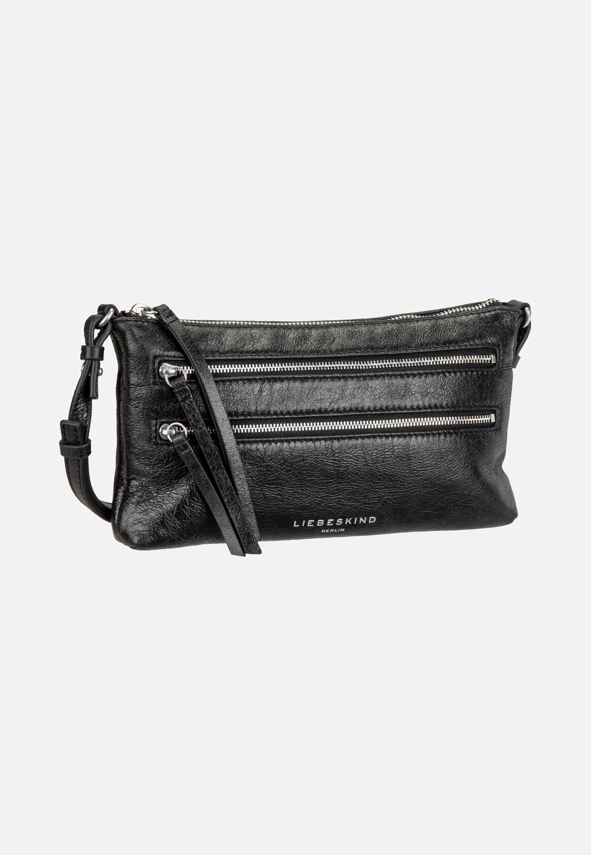Liebeskind Berlin Zena S Single Lamb Crunch Black Crossbody Bag