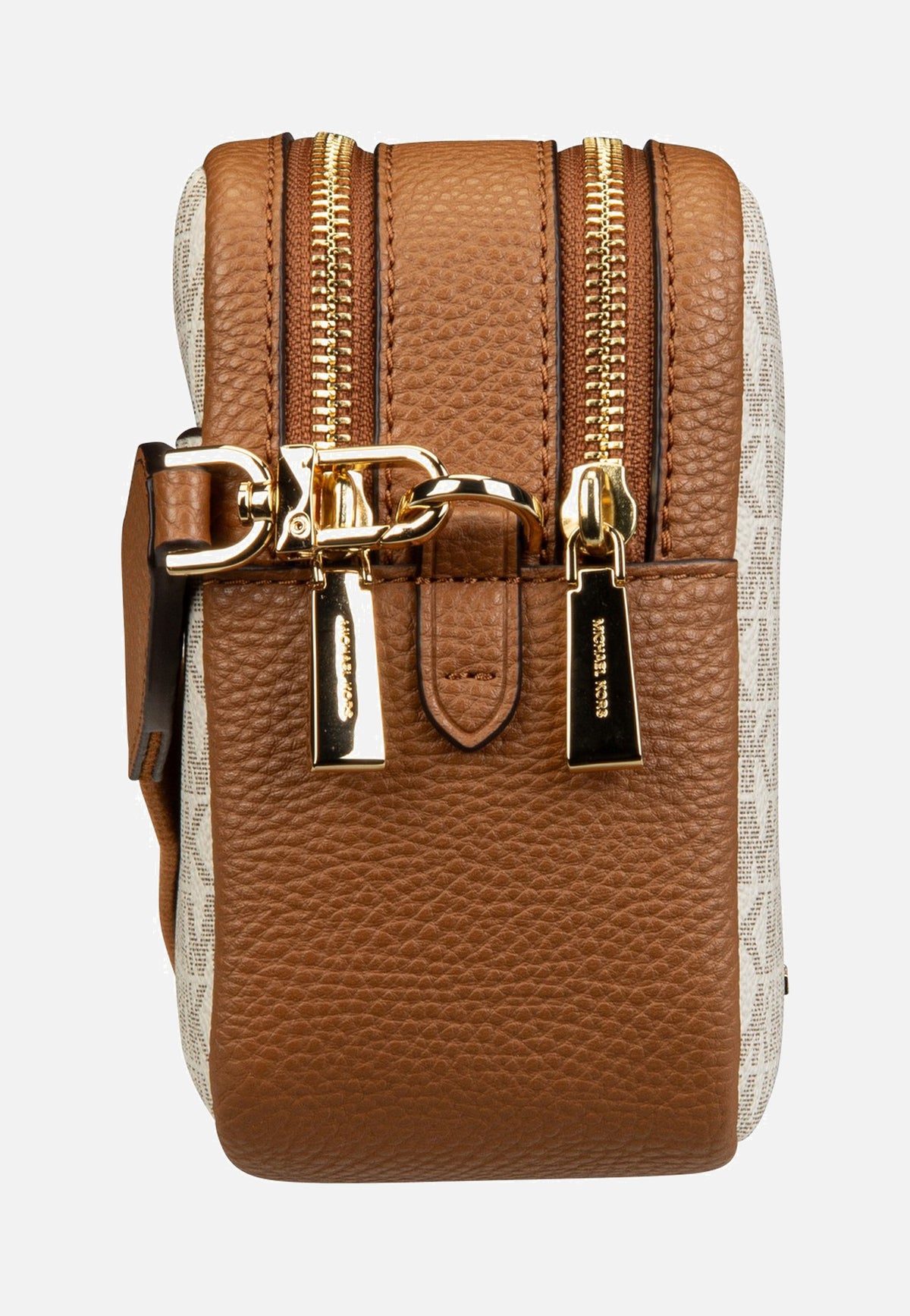 Michael Kors Bryant MD Double Zip Chain Cam Vanilla/Acorn Umhängetasche
