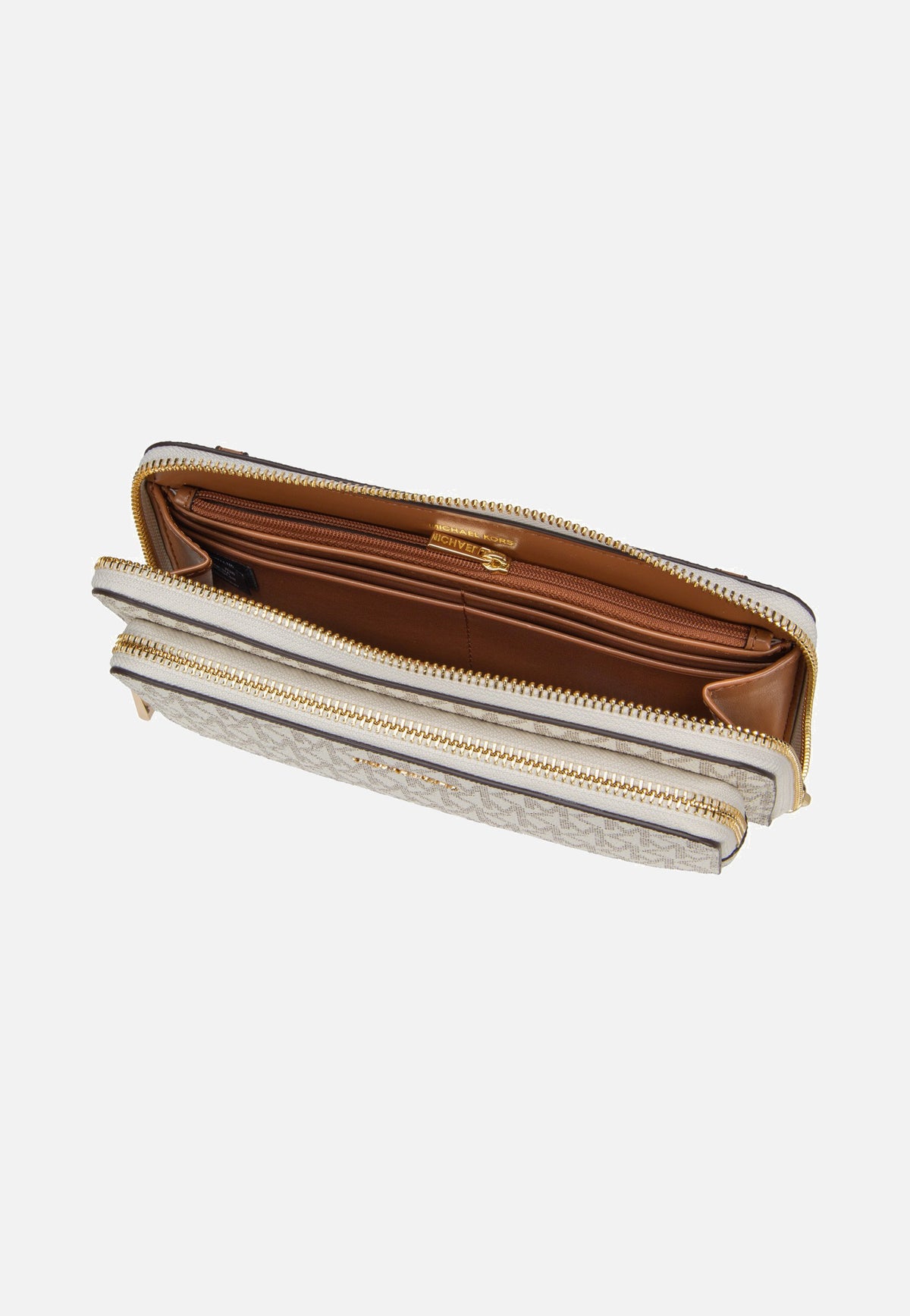 Michael Kors Jet Set LG Continental Xbody Vanilla/Acorn Abendtasche