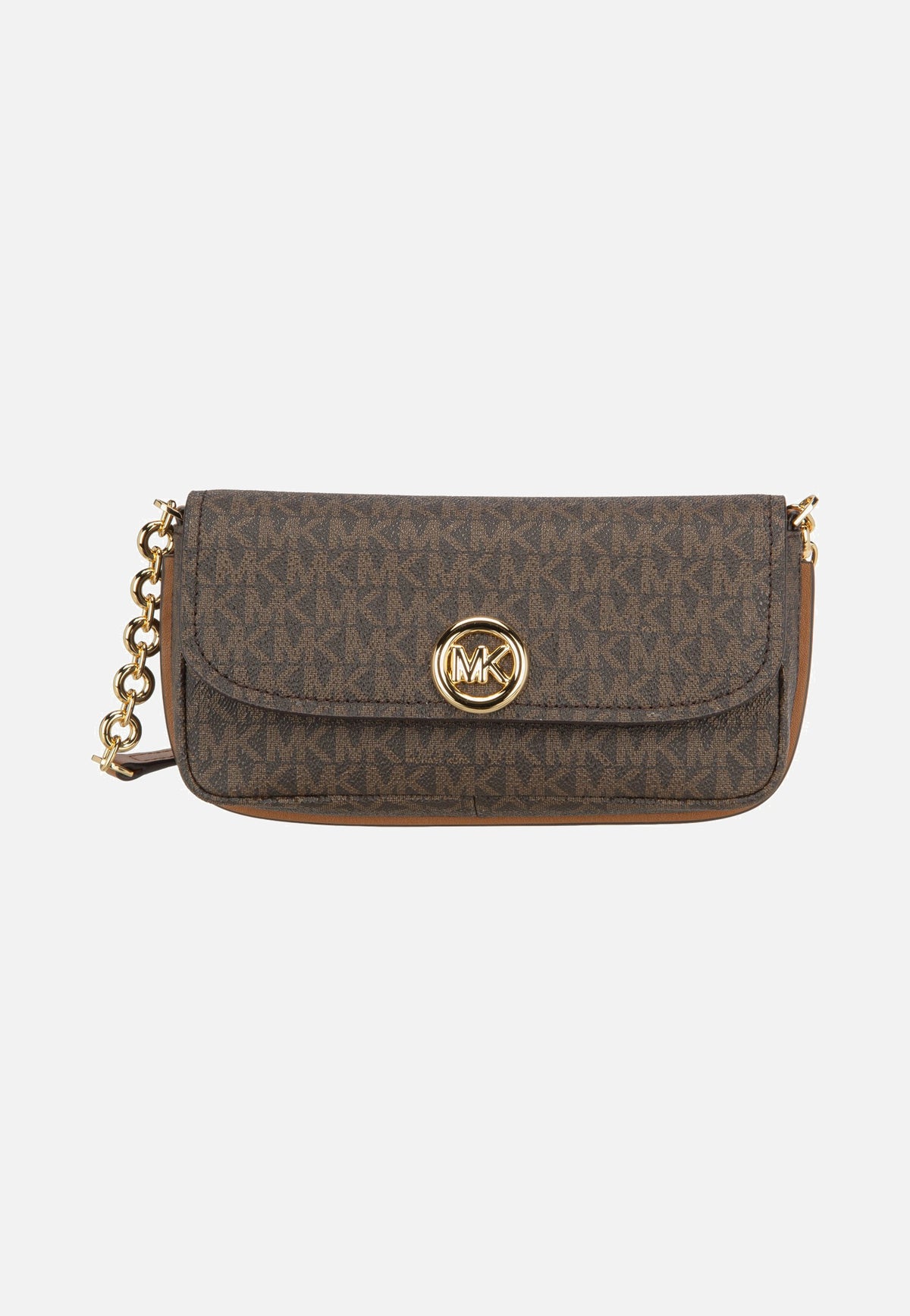 Michael Kors Nolita SM Flap Chain Xbody Brown/Acorn Abendtasche