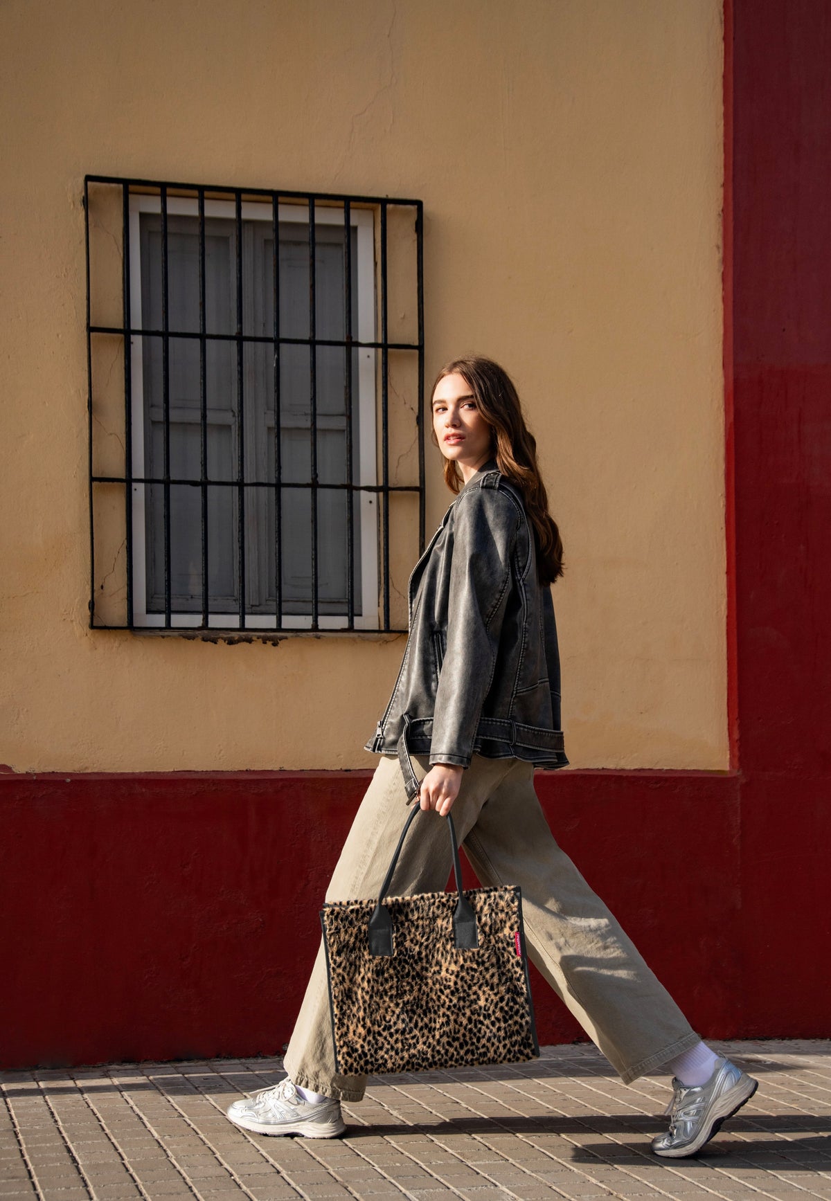 reisenthel Daily Shopper Leo Fake Fur Tote Bag