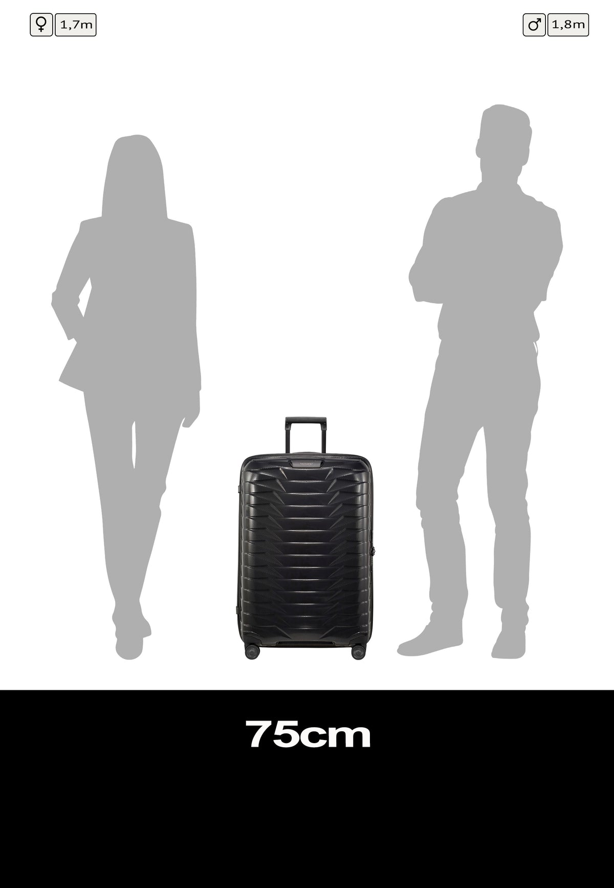 Samsonite Proxis Spinner 75/28 Black Koffer