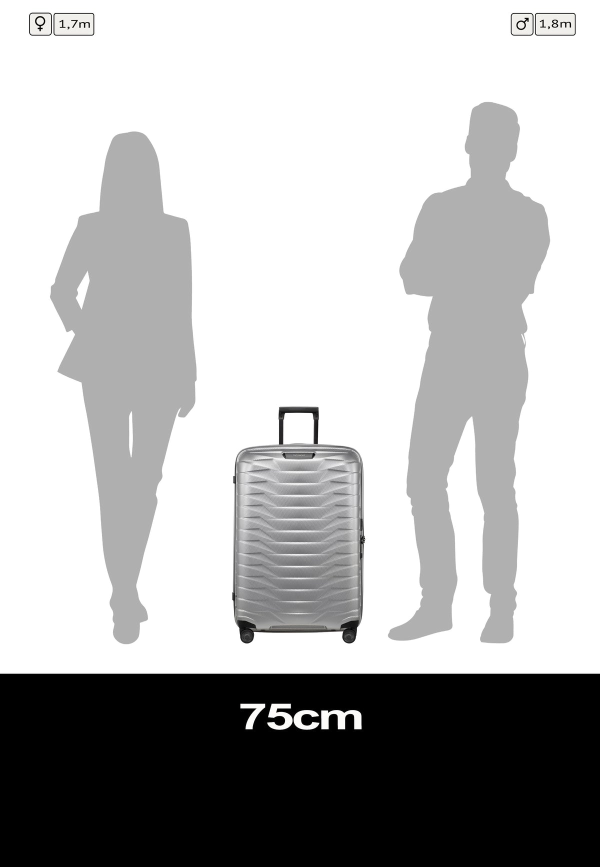 Samsonite Proxis Spinner 75/28 Silver Koffer