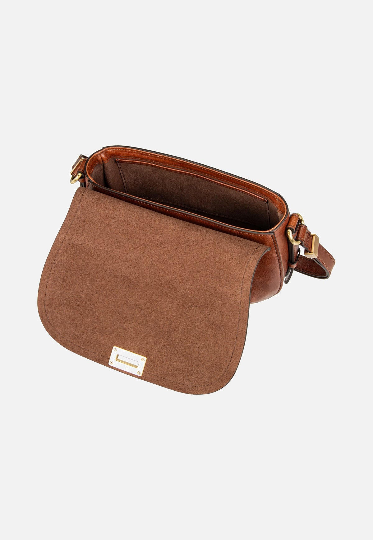 The Bridge Federica Crossbody Marrone/Oro Schultertasche
