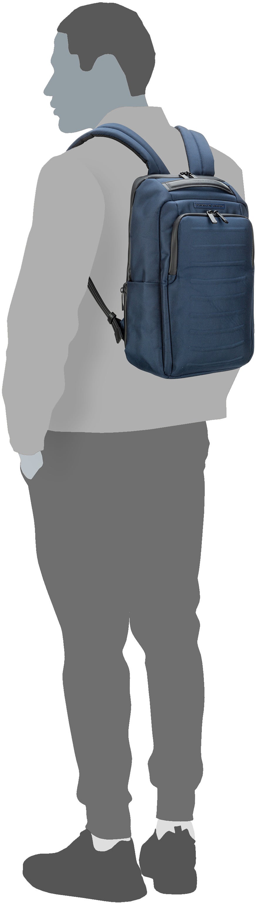 Porsche Design Roadster Pro XS Anthracite Rucksack – Silhouettenansicht