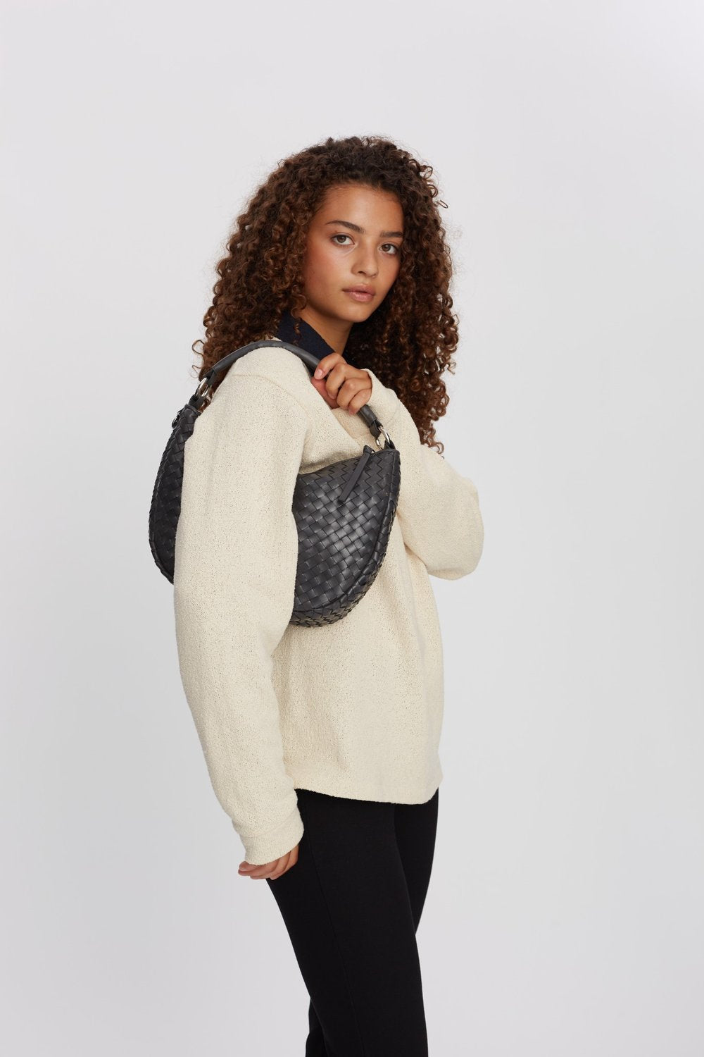 Adax Salerno Marlin Charcoal Hobo Bag