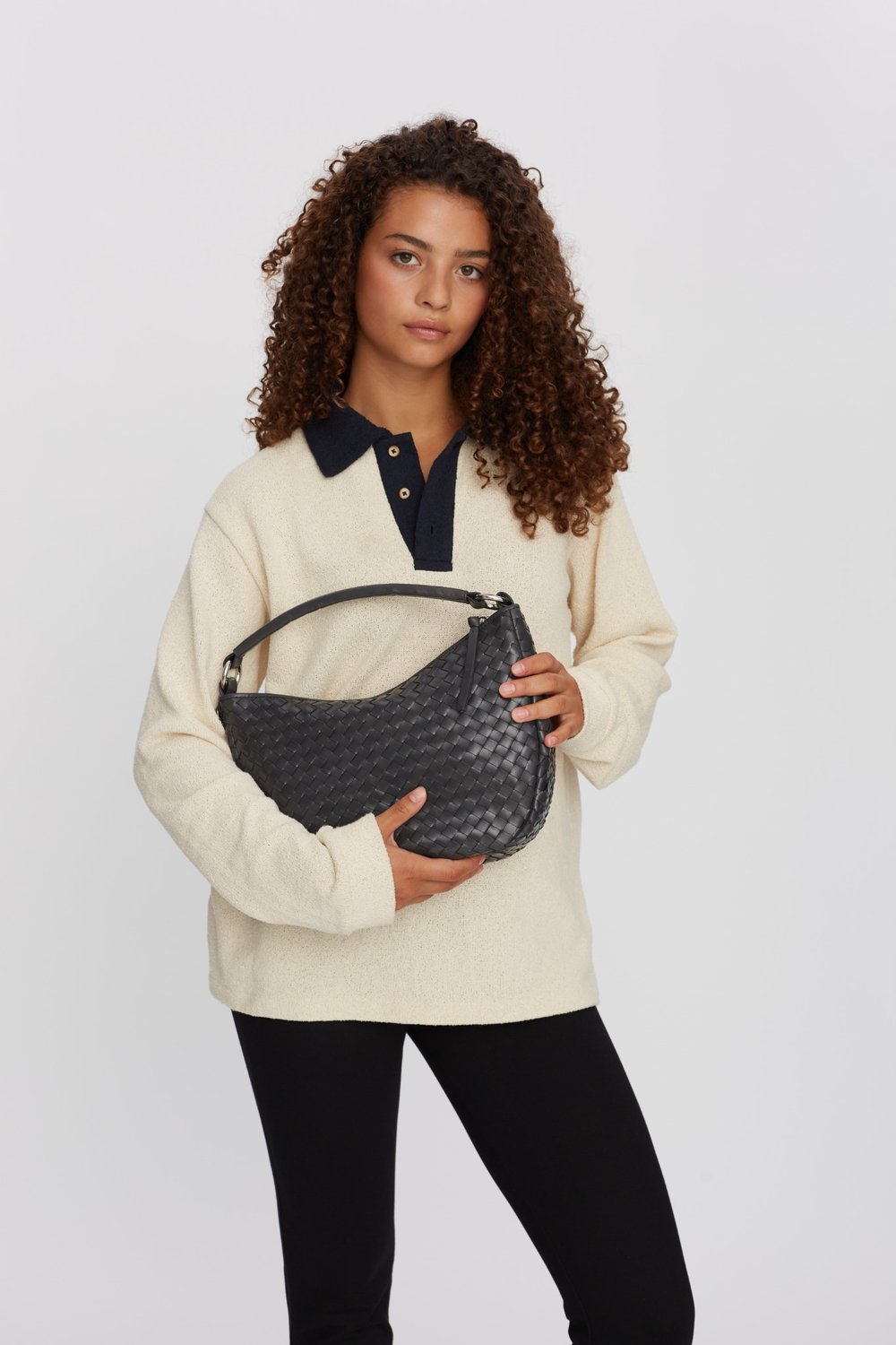 Adax Salerno Marlin Charcoal Hobo Bag