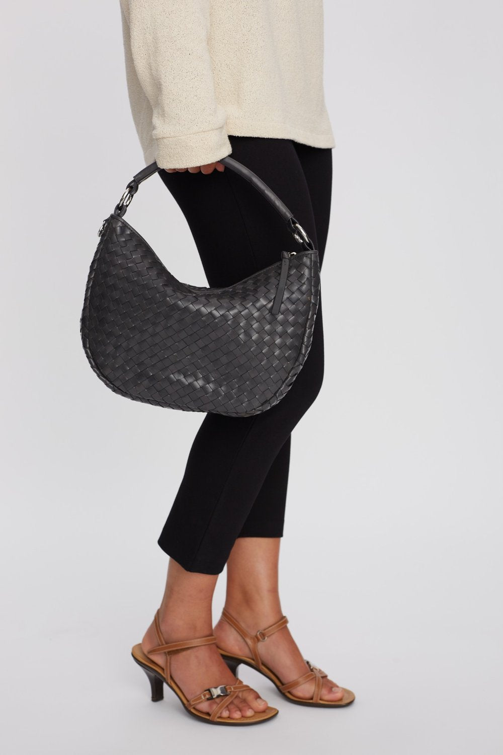 Adax Salerno Marlin Charcoal Hobo Bag
