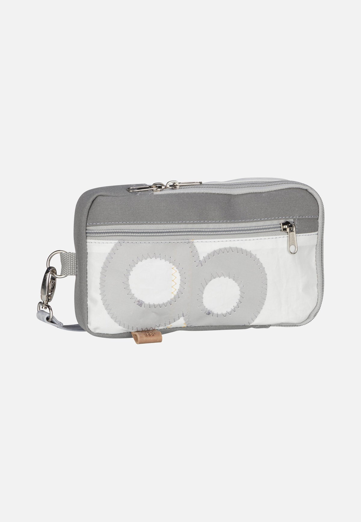 360Grad Nautik Weiß mit grauer Zahl Bauchtasche