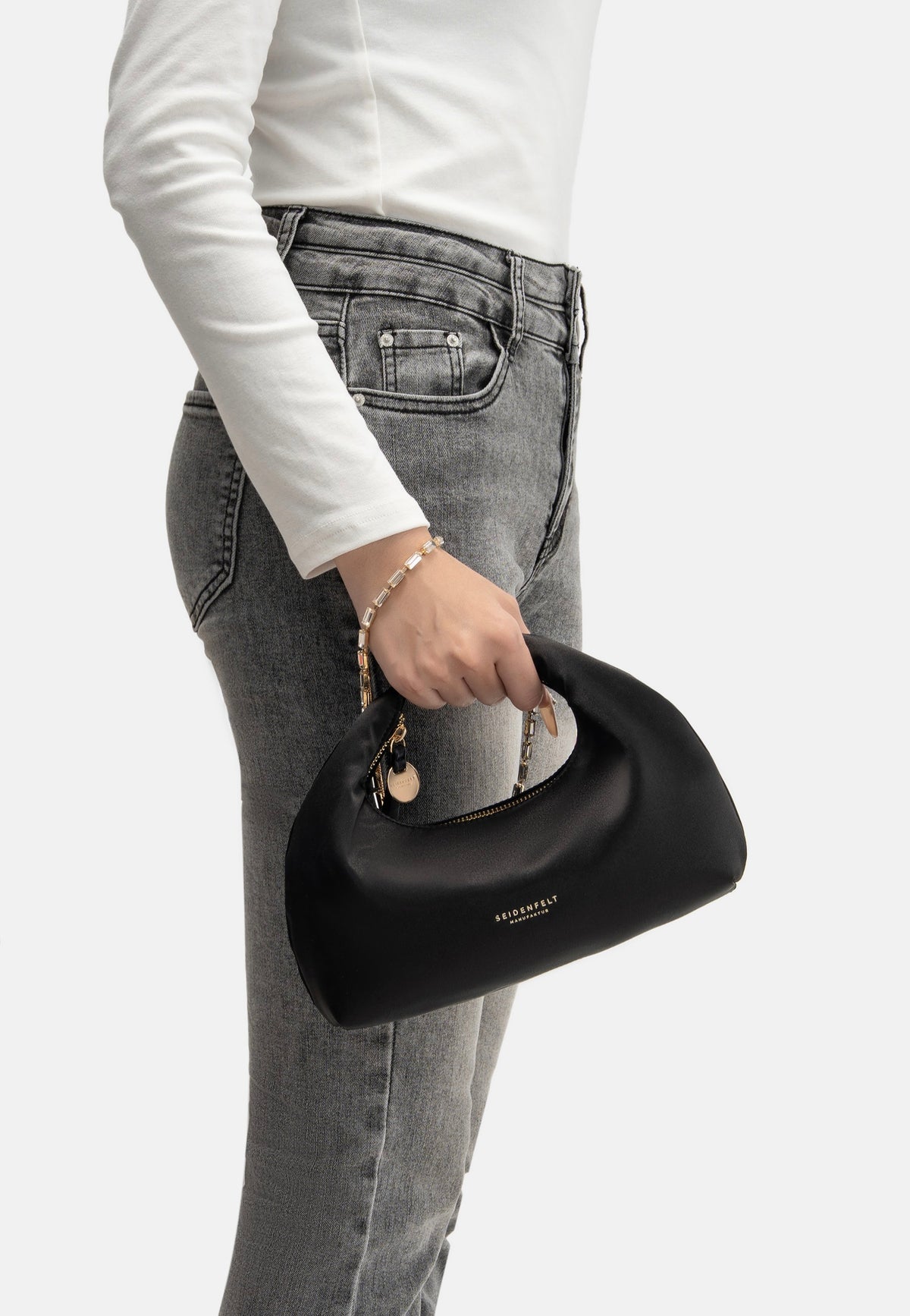 Seidenfelt Kitee Black Abendtasche