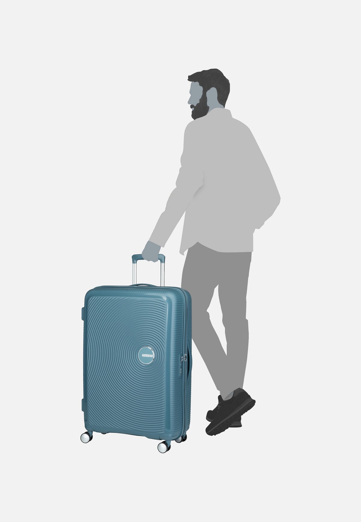 American Tourister SoundBox Spinner 77 EXP Stone Blue Koffer