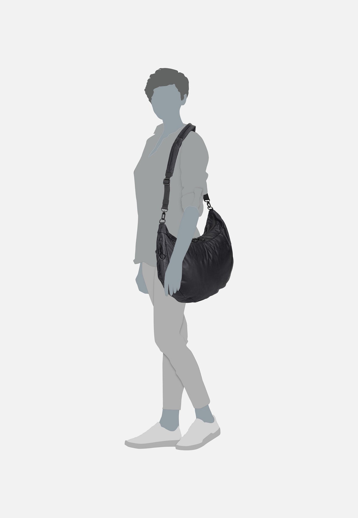 aunts & uncles Miyagawa Black Hobo Bag