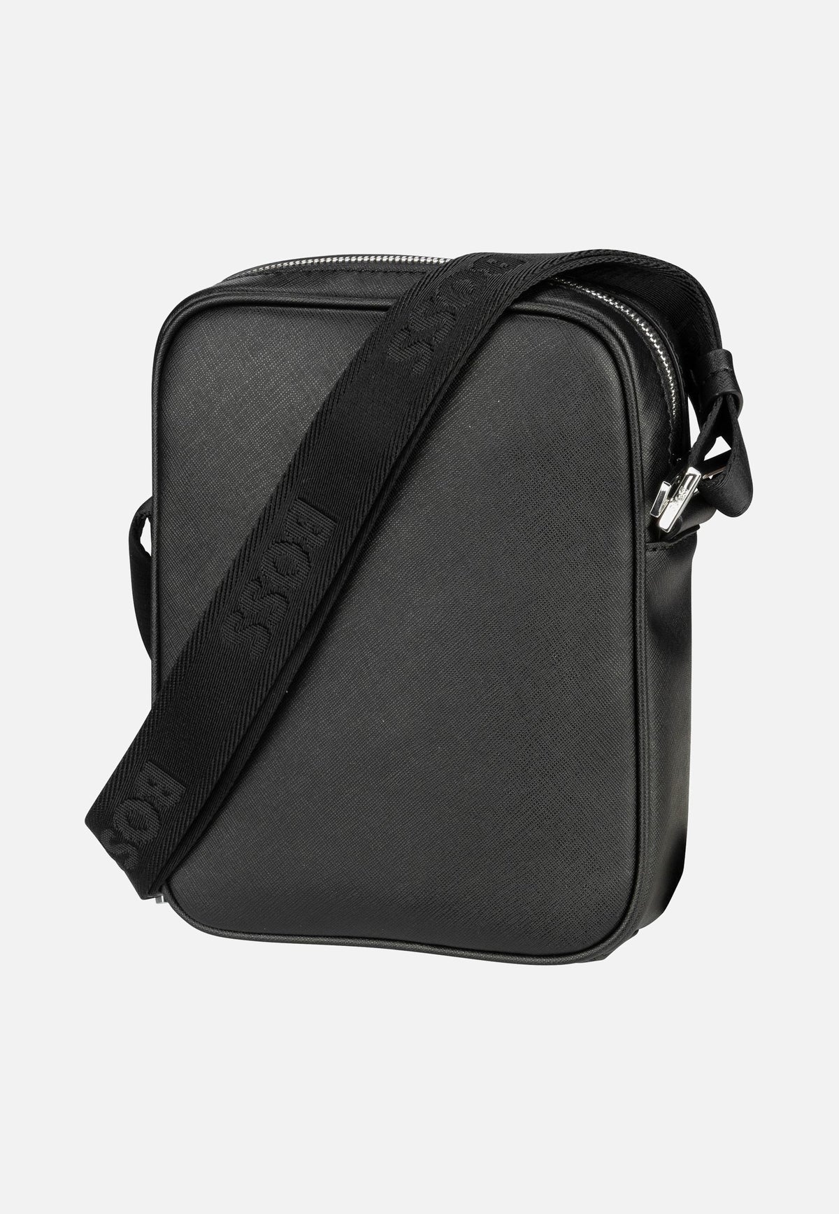 BOSS Zair North South Zip Black Crossbody Bag
