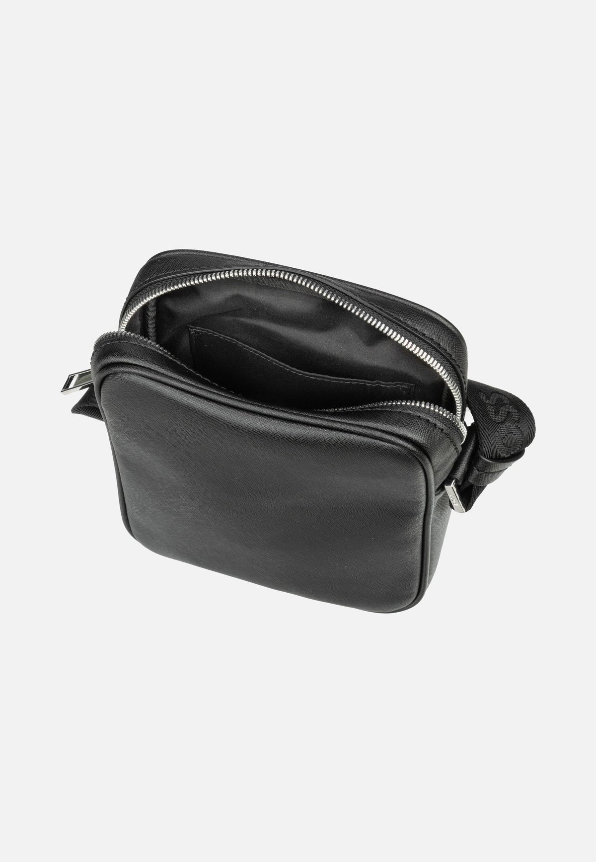 BOSS Zair North South Zip Black Crossbody Bag