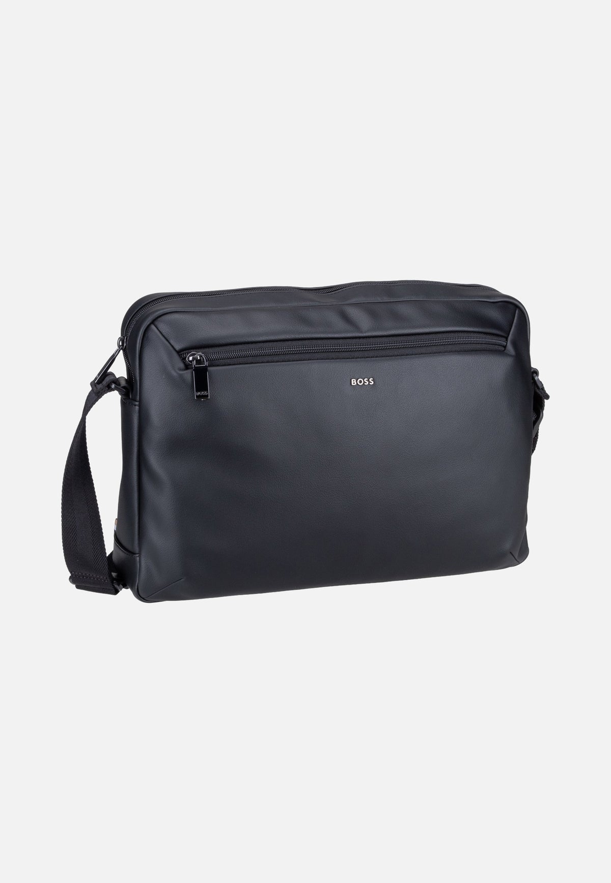 BOSS Jace Zip Messenger Black Crossbody Bag