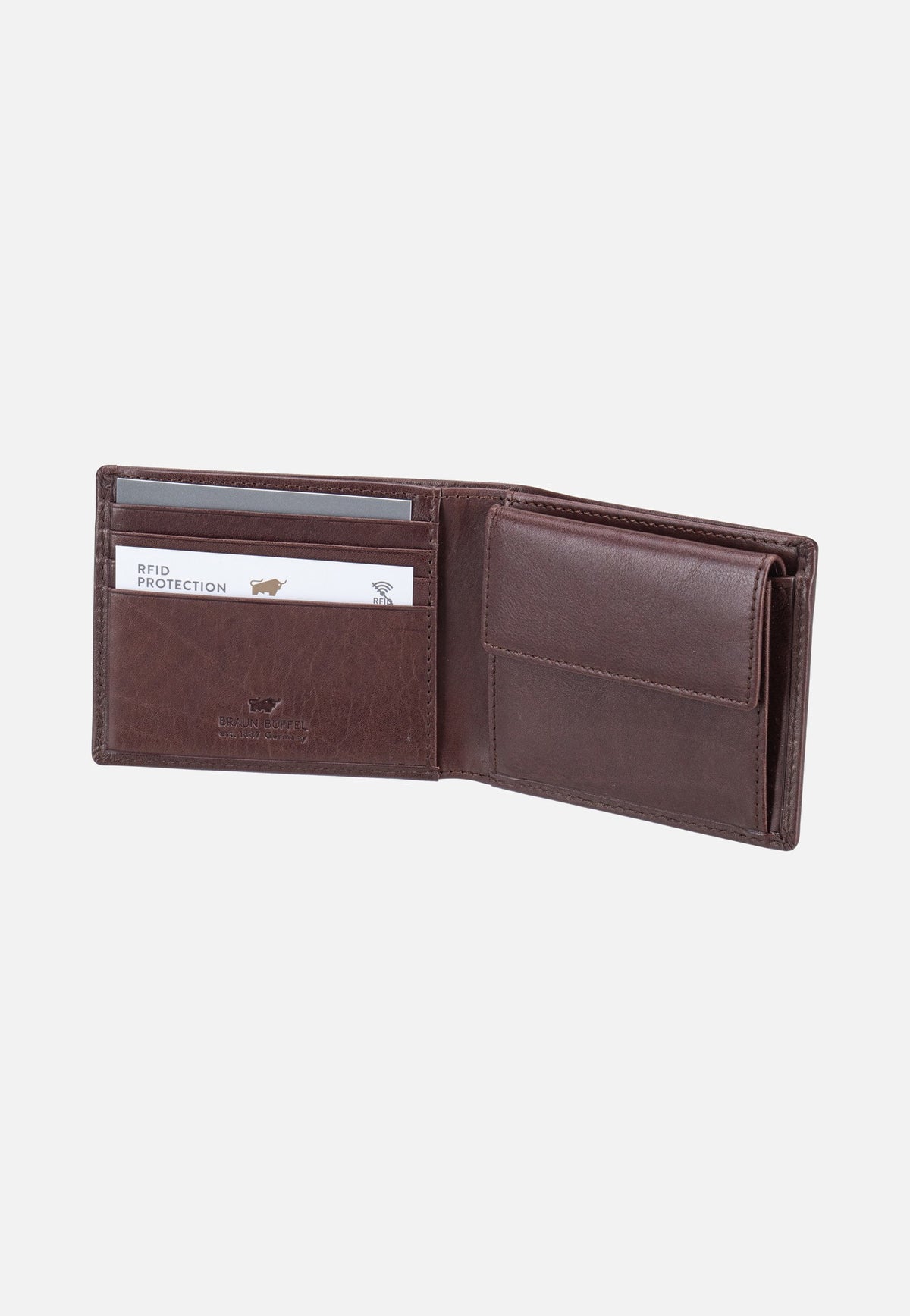 Braun Büffel Arezzo RFID 4+4Cs Braun Portemonnaie