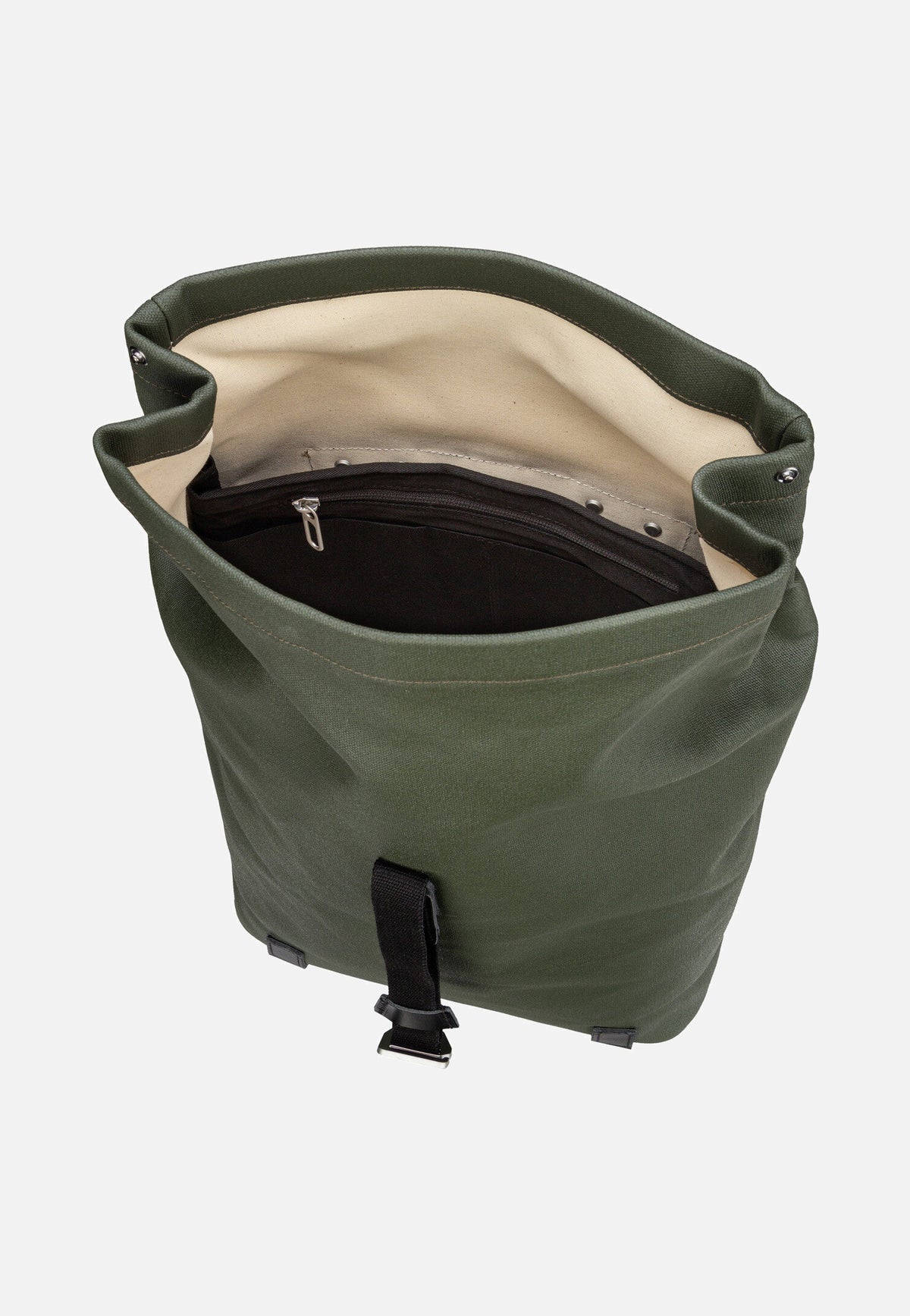 Brooks England Pickwick Cotton Canvas 26 L Forest Rolltop Rucksack