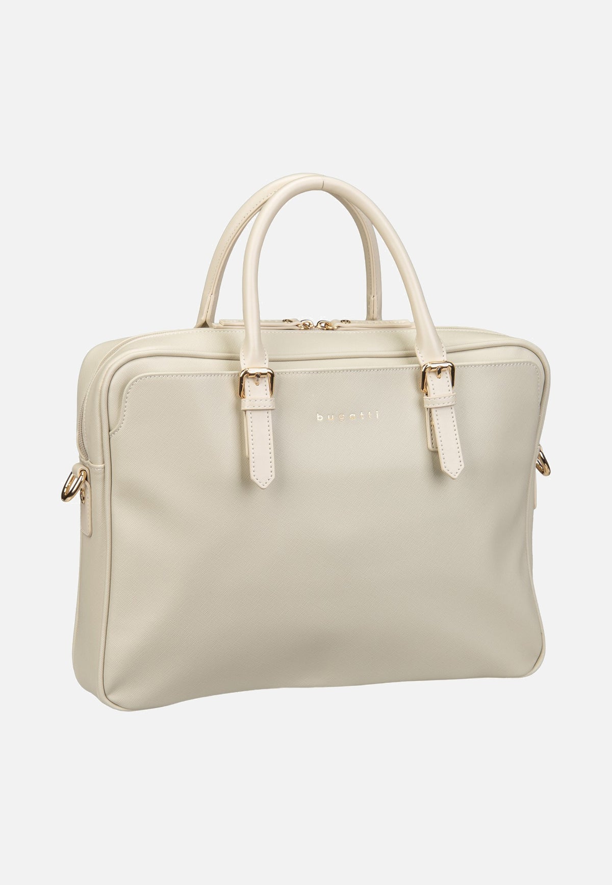 Bugatti Ella Saffiano Briefcase Beige Aktentasche