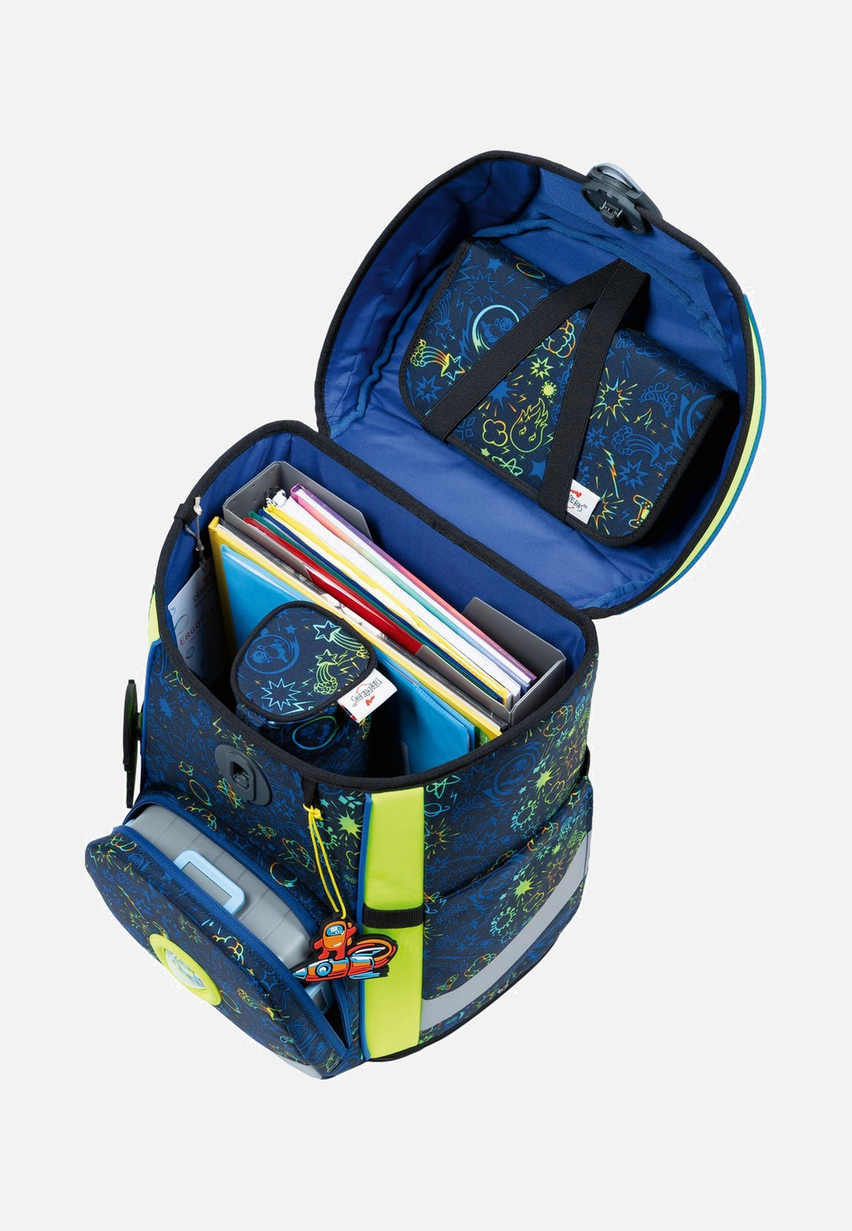 DerDieDas ErgoFlex Easy Set Neon Crazy Schulrucksack