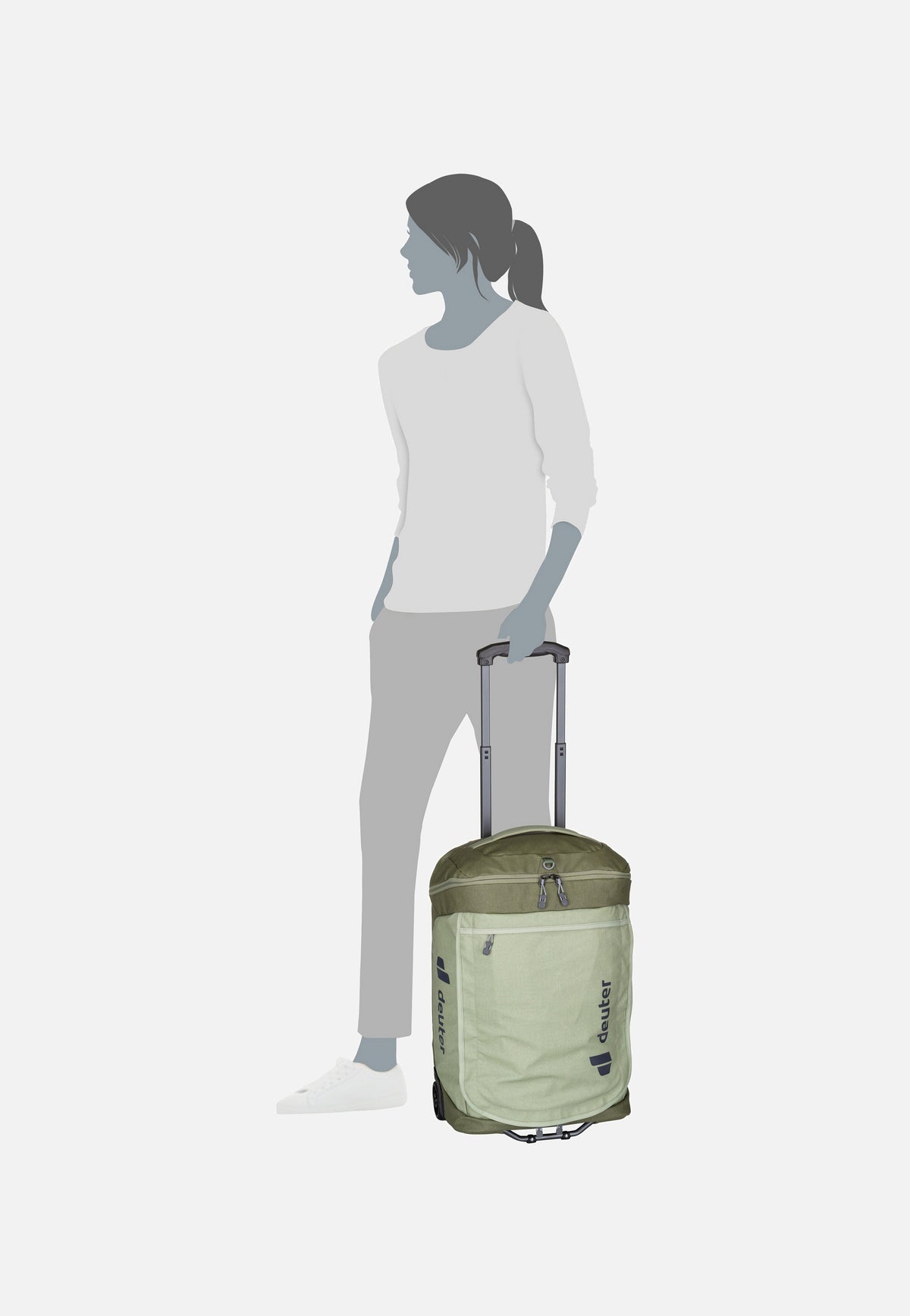 Deuter Duffel Pro Movo 36 Mineral/grove Reisetasche mit Rollen