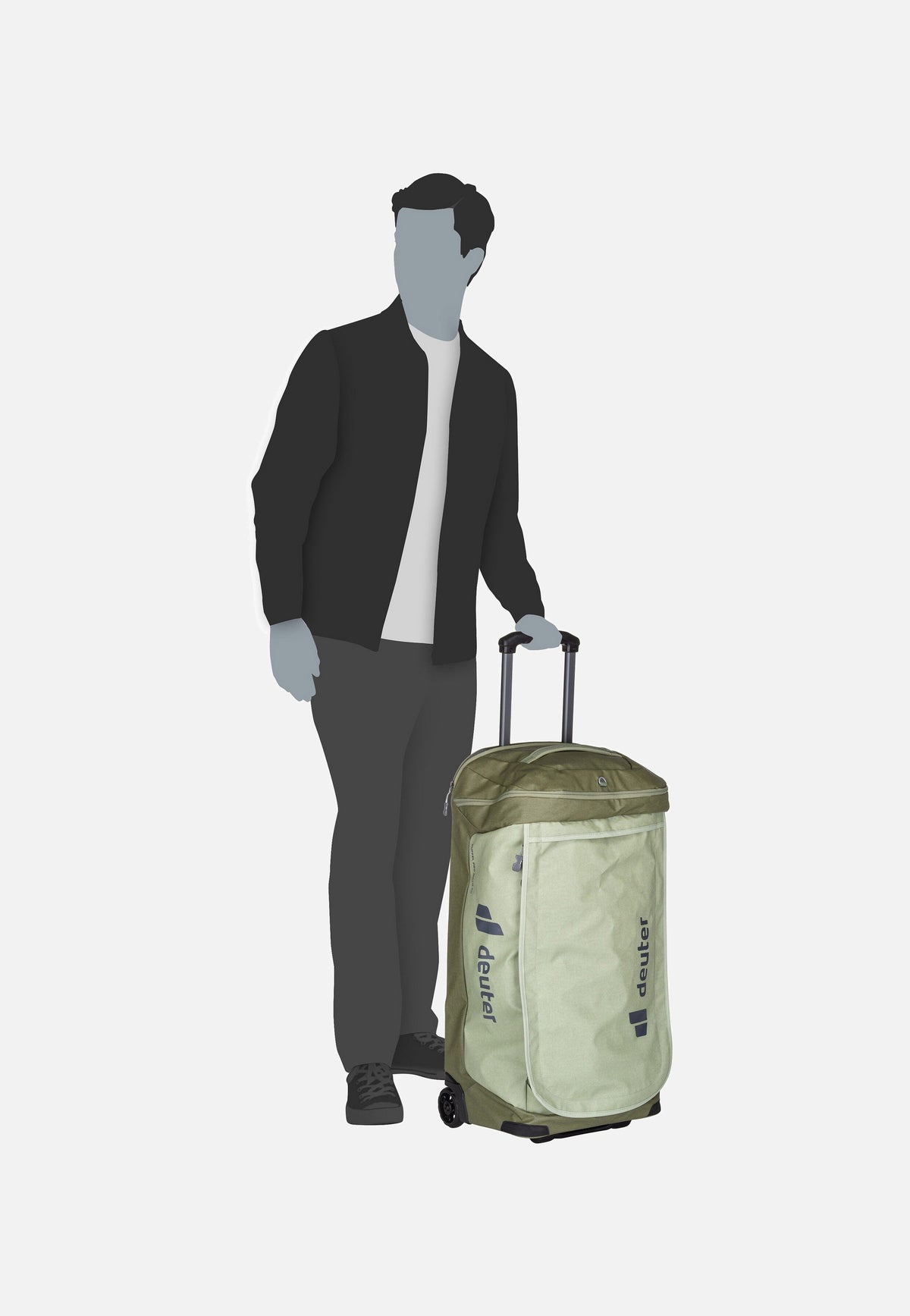 Deuter Duffel Pro Movo 60 Mineral/grove Reisetasche mit Rollen