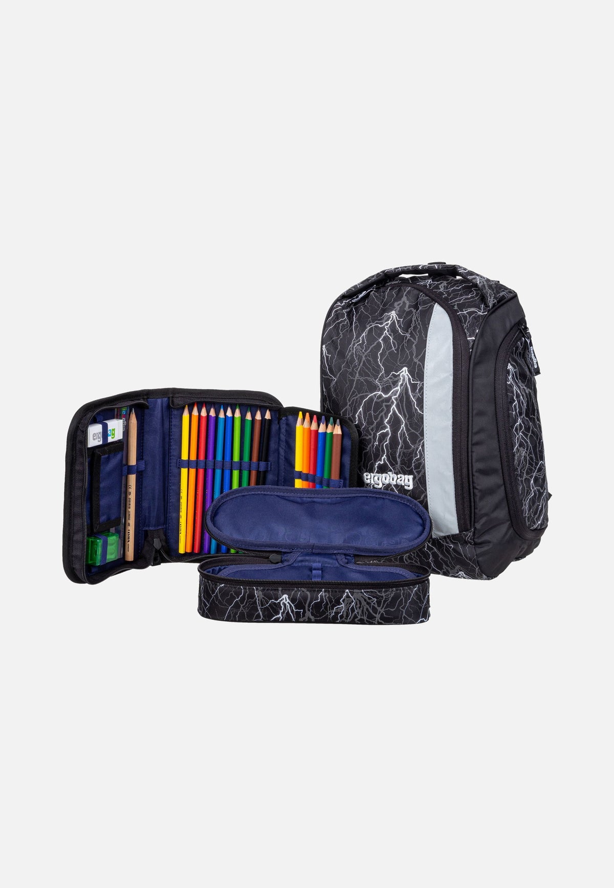 ergobag pack Set GLOW Super ReflektBär Schulranzen