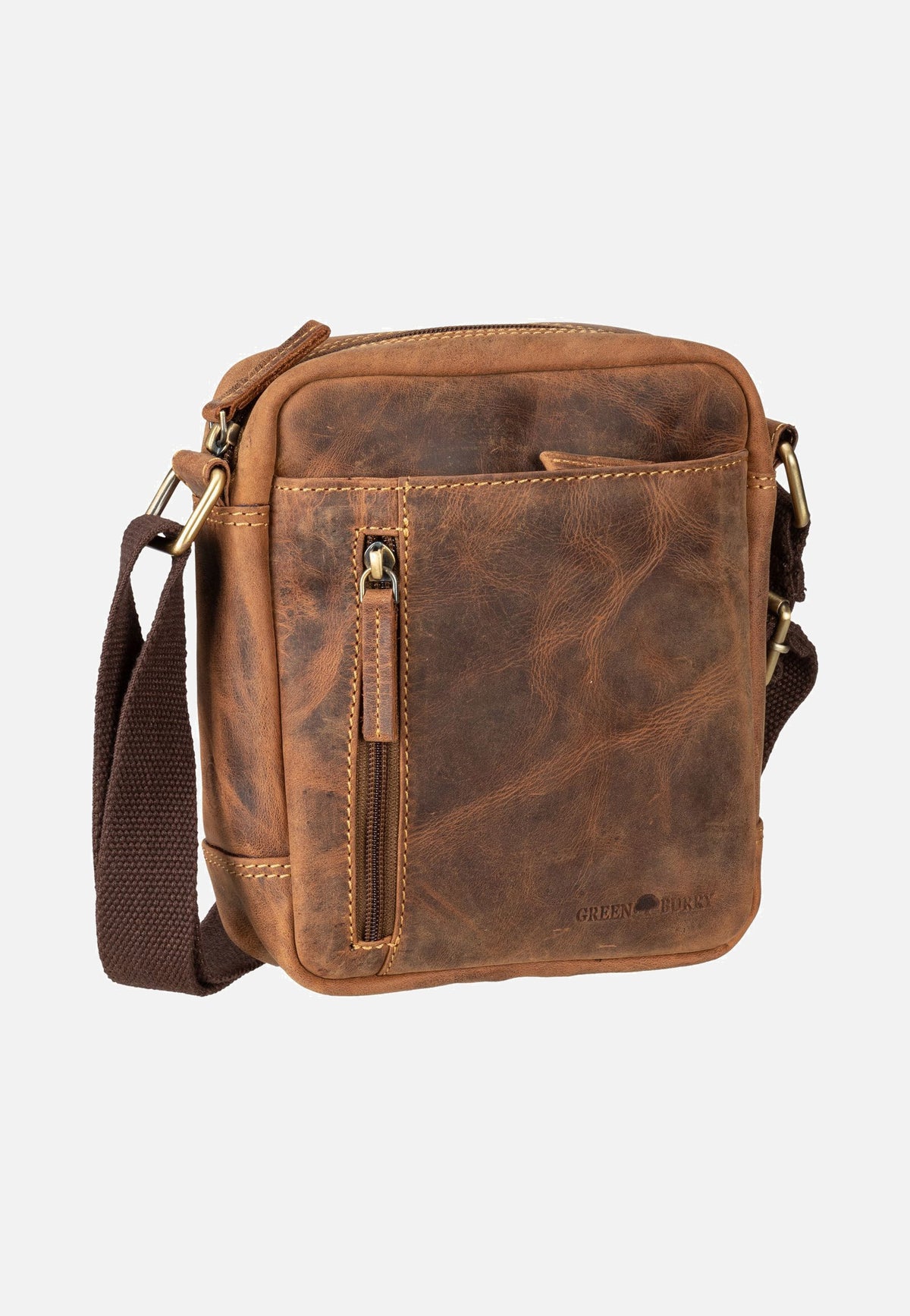 Greenburry Vintage 1556 Sattelbraun Crossbody Bag