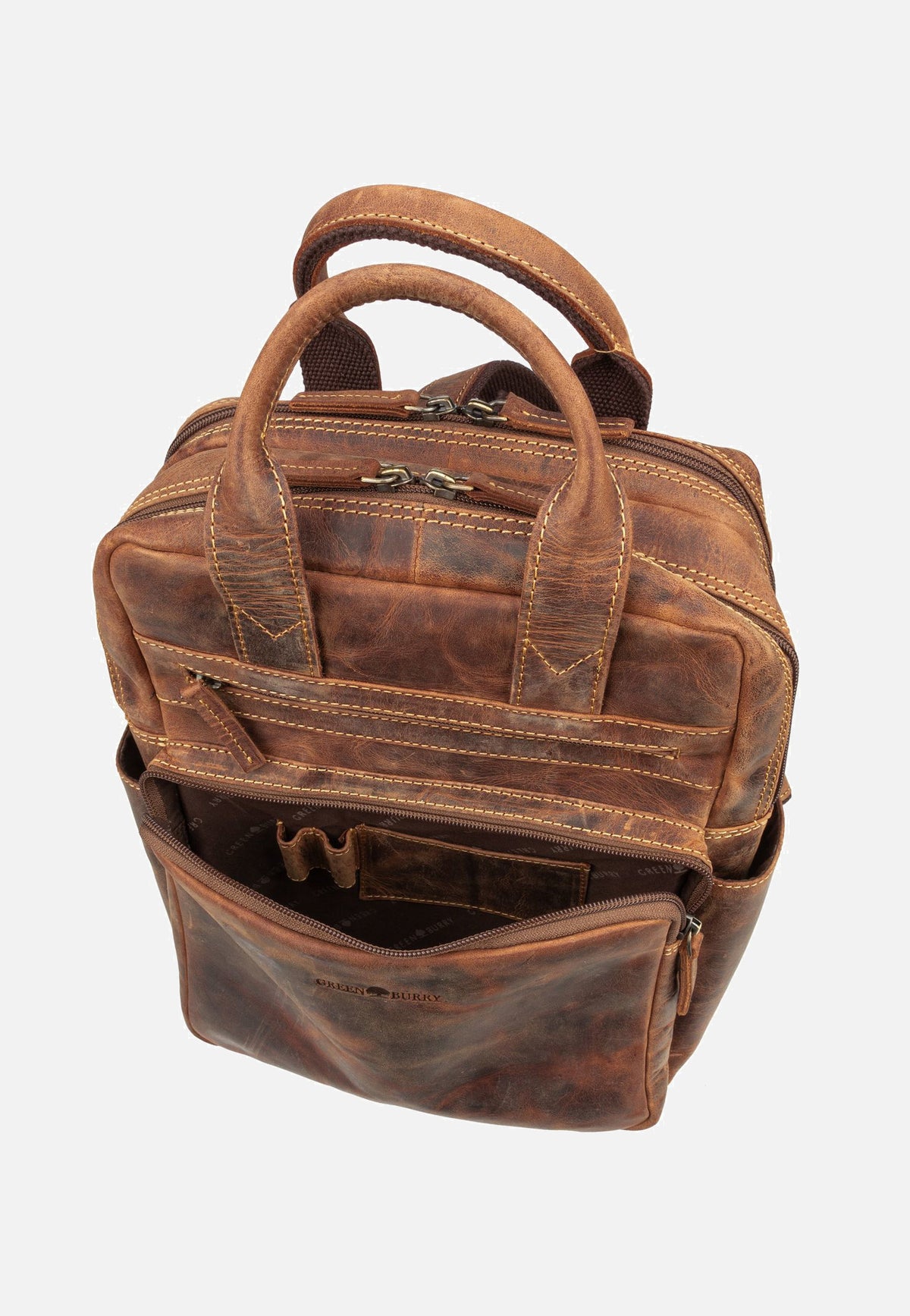 Greenburry Vintage 1567A Sattelbraun Rucksack